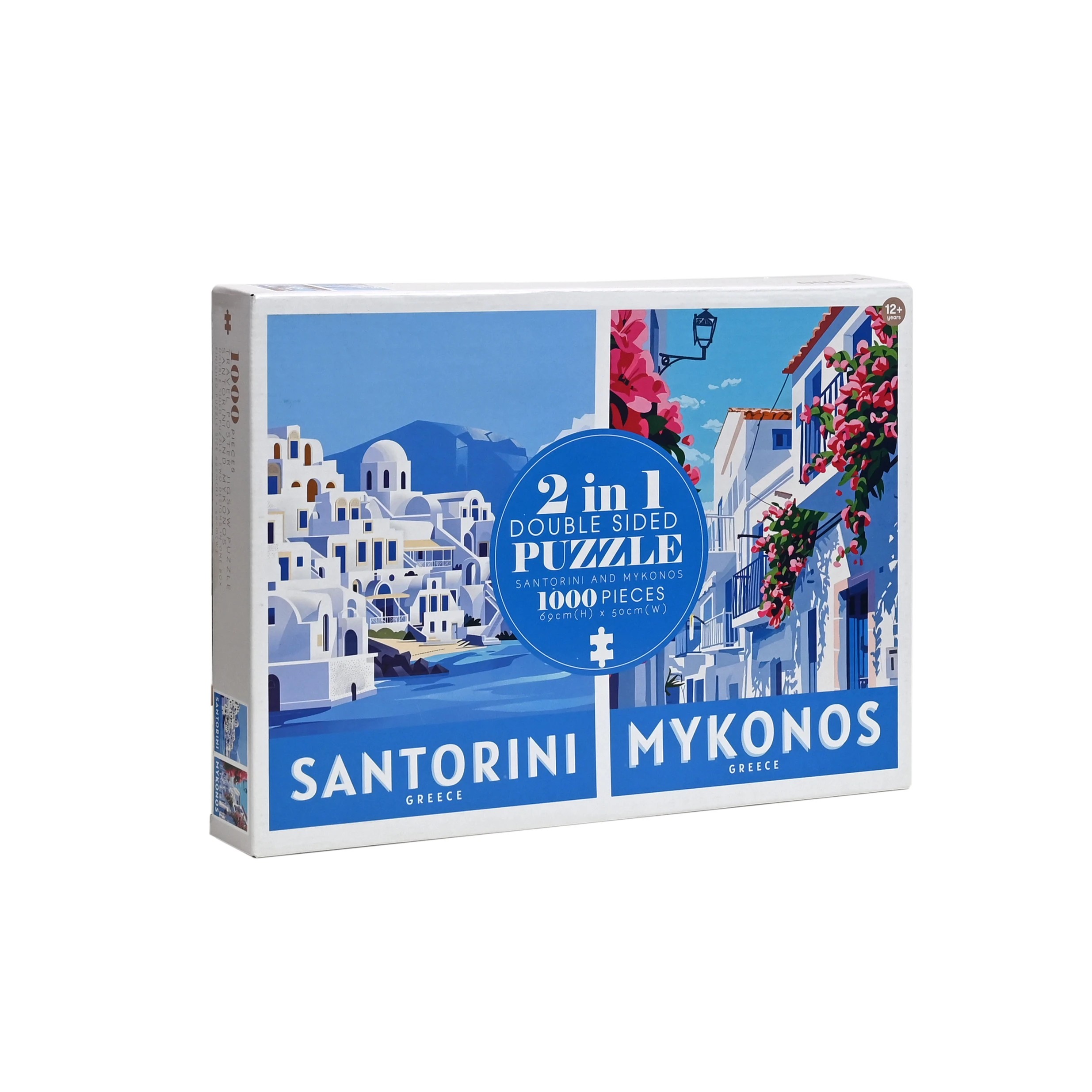 2 1000 Piece 2 in 1 Double Sided Vintage Travel Poster Puzzles - Assorted, 2 of 9