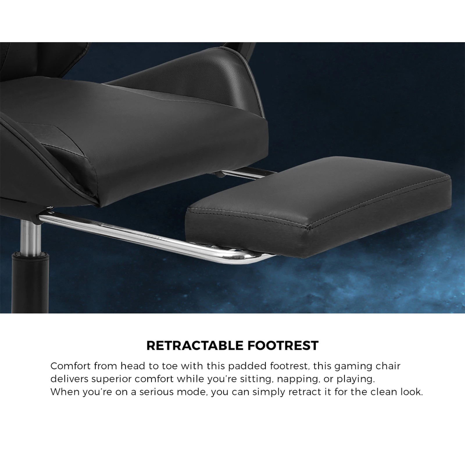 6 Oikiture Massage Gaming Office Chair Recliner
 - Black, 6 of 10