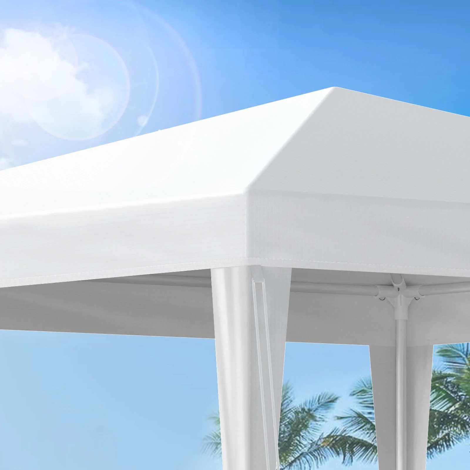 5 Alfordson Gazebo Outdoor Wedding Party Tent Camping Portable Side Wall 3x3m - White, 5 of 7