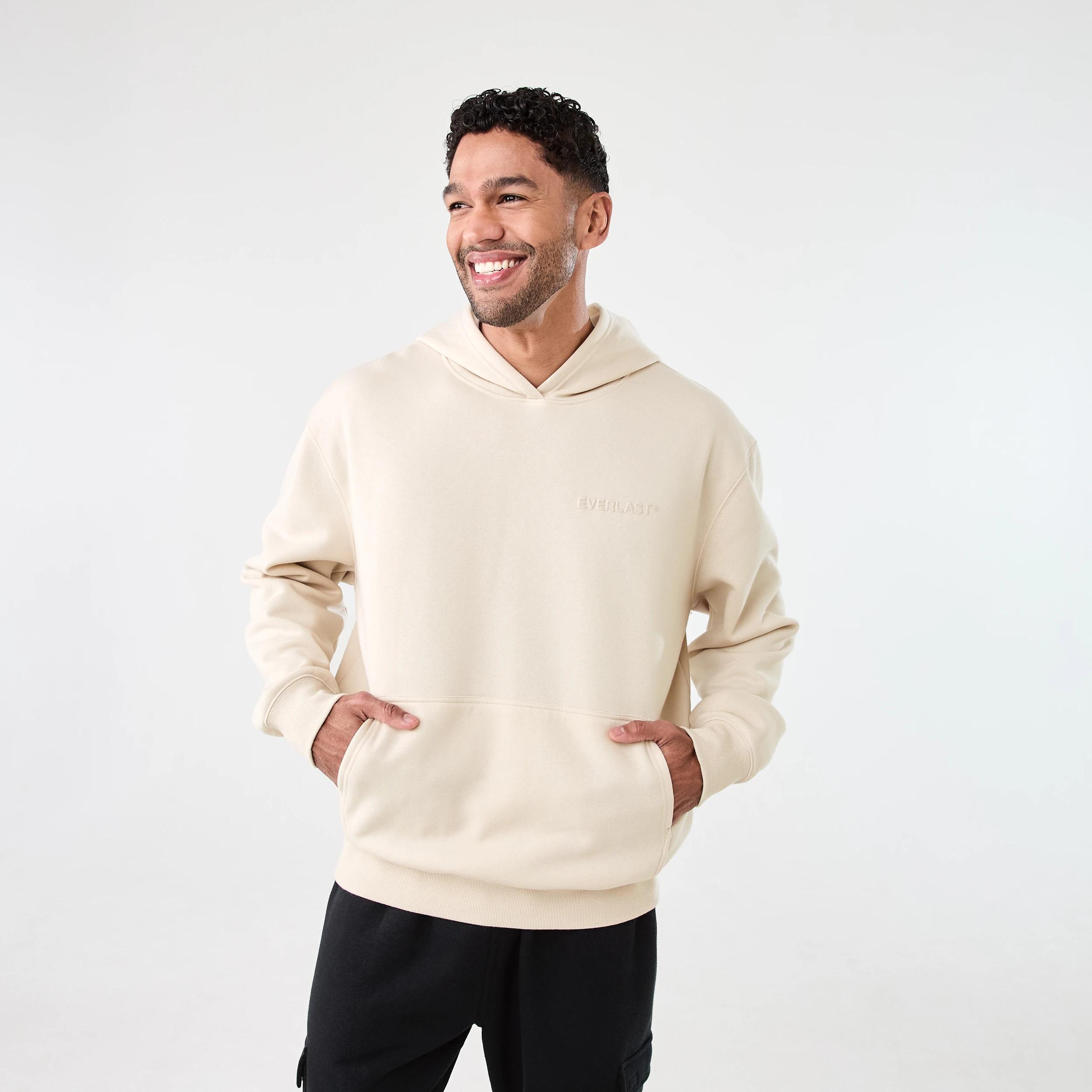 2 Everlast Mens Oversized Hoodie EVERLAST LIGHT STONE, 2 of 8