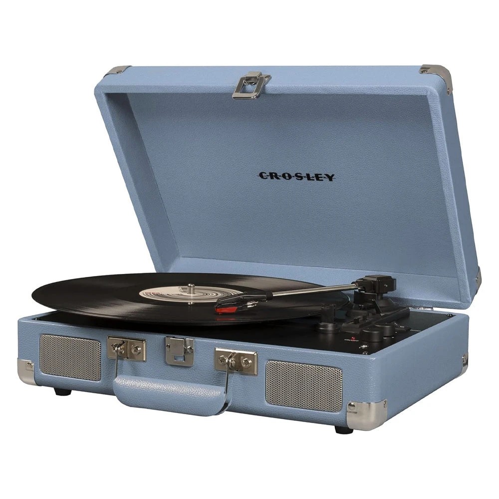 5 Crosley Cruiser Bluetooth Portable Turntable - Tourmaline + Crosley Entertainment Stand Bundle - Assorted, 5 of 5