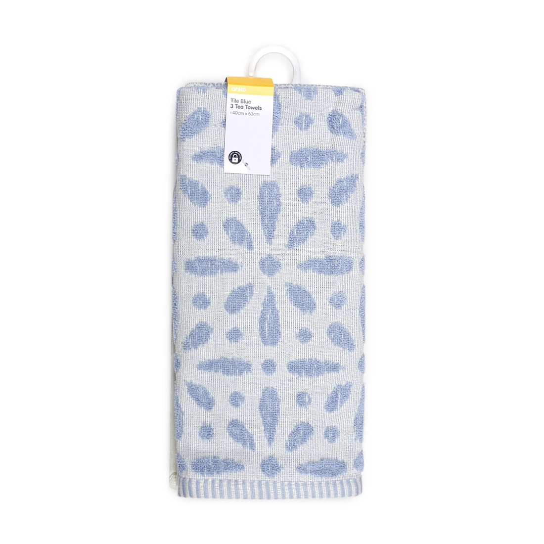 7 3 Pack Tile Blue Tea Towels, 7 of 7