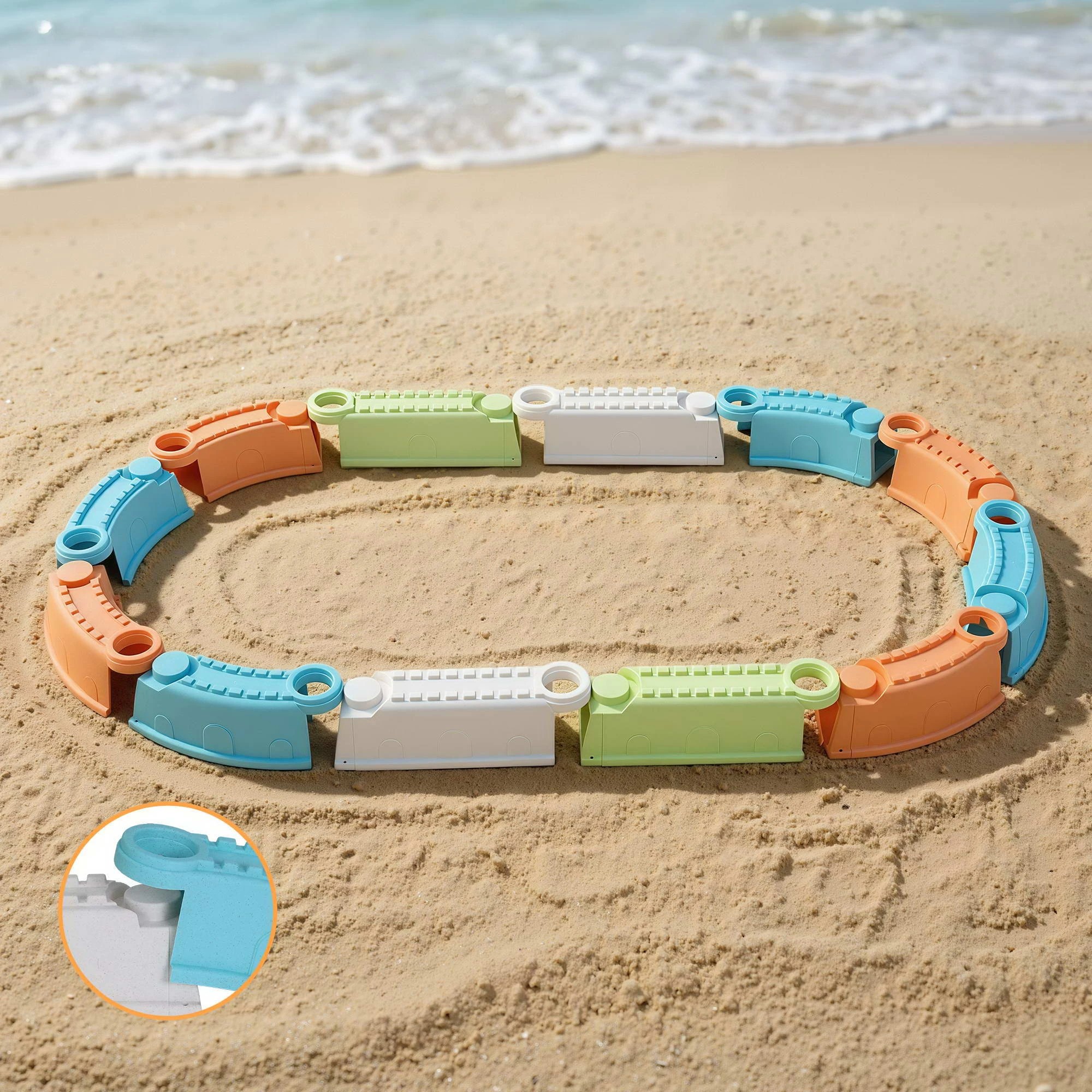 4 Keezi Kids Outdoor Modular Sandpit & Water Play Set with Accessories - Multi, 4 of 8