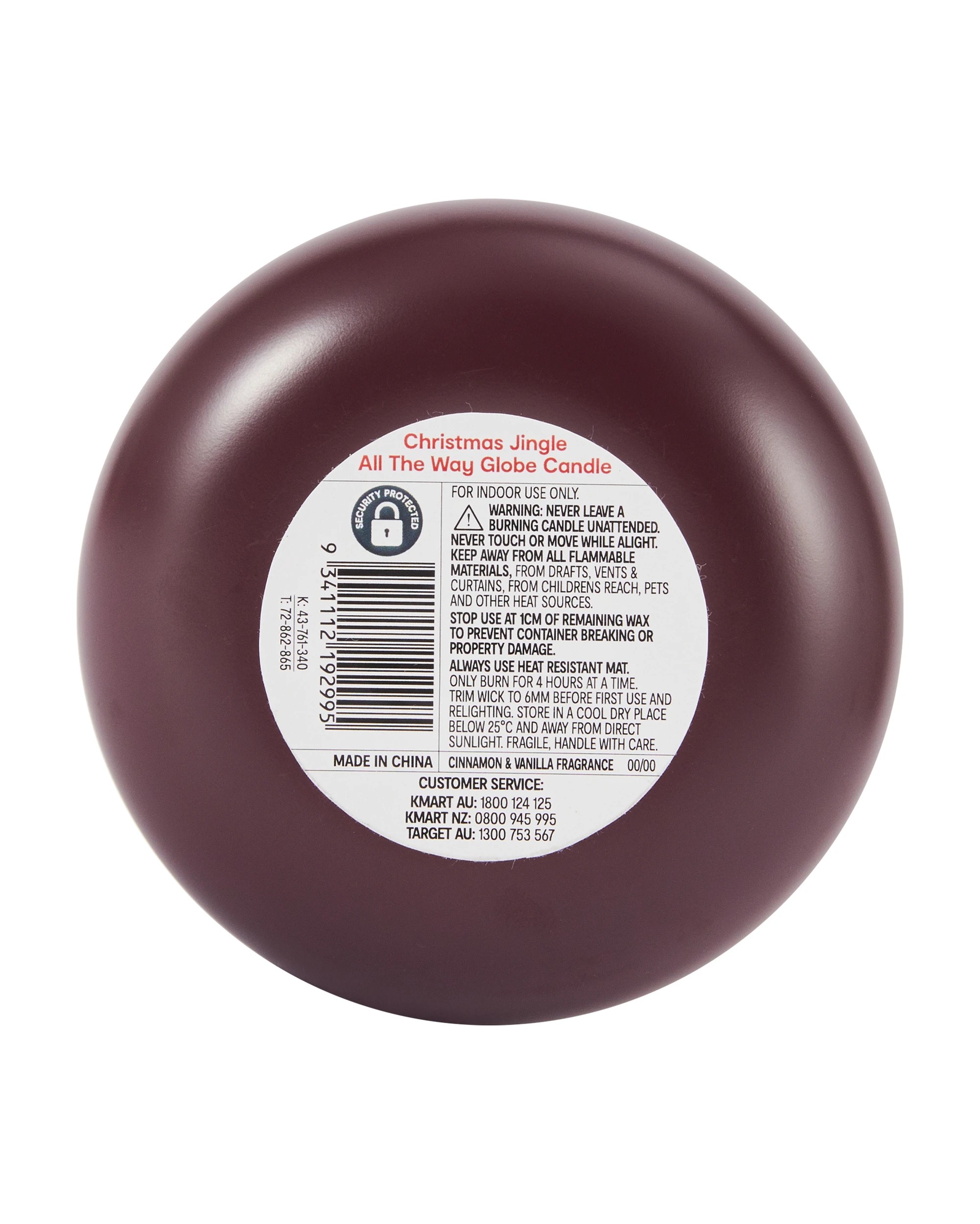 6 Christmas Jingle All the Way Globe Candle, 6 of 6
