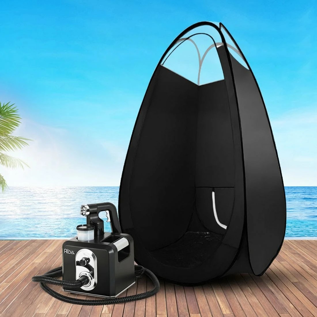 5 Alba Spray Tan Machine Tent Sunless Spray Gun HVLP System Professional - Black, 5 of 5