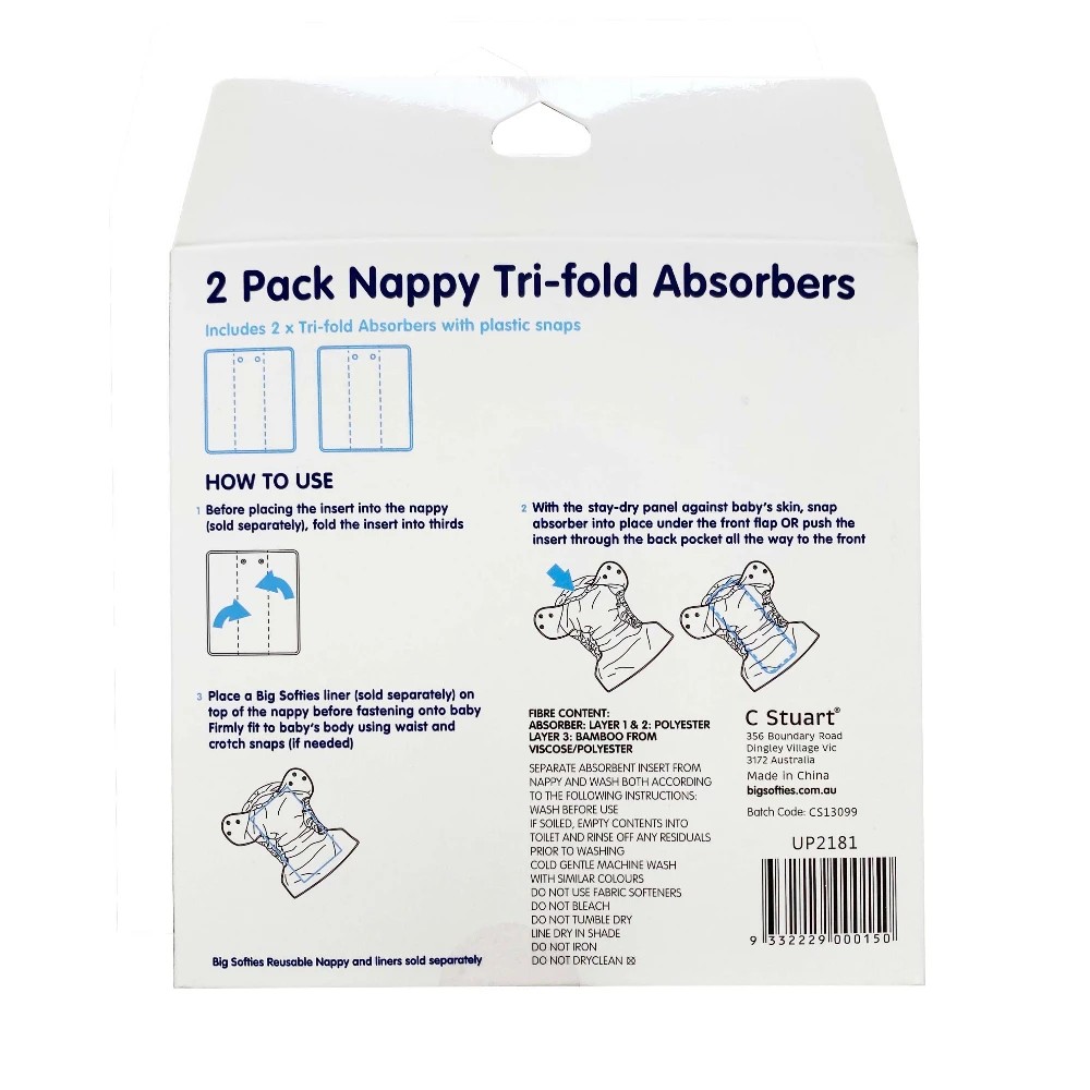 2 Big Softies 2 Pack Nappy Inserts, 2 of 2