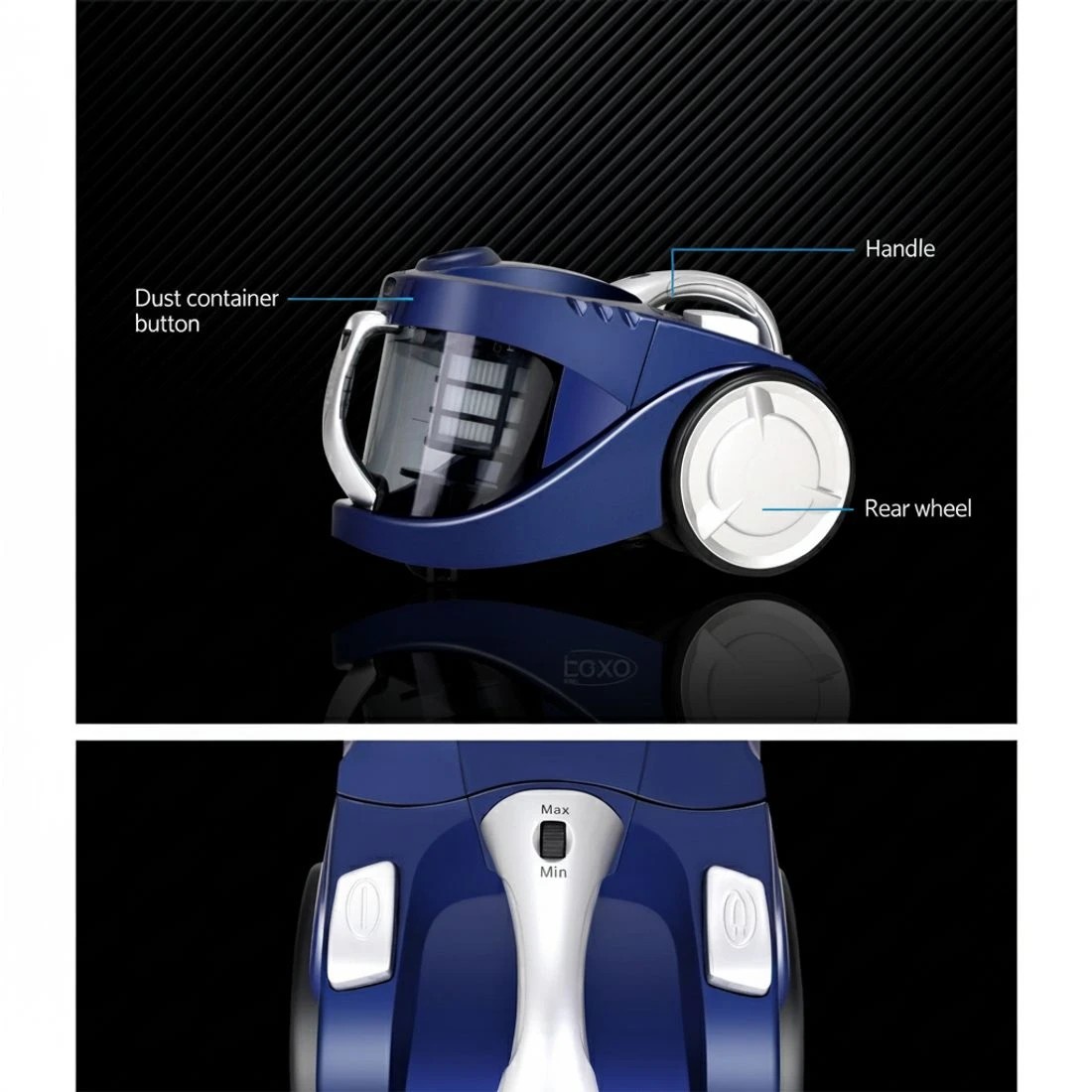 3 Devanti 2200W Multi-cyclonic Bagless Vacuum Cleaner Pet Hair - Blue, 3 of 6