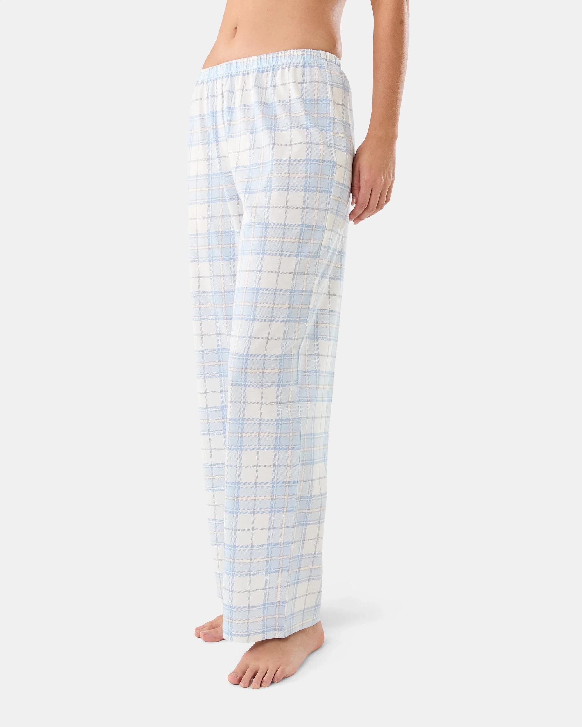 2 Cotton Print Knit Pants Blu Bw Chk, 2 of 5
