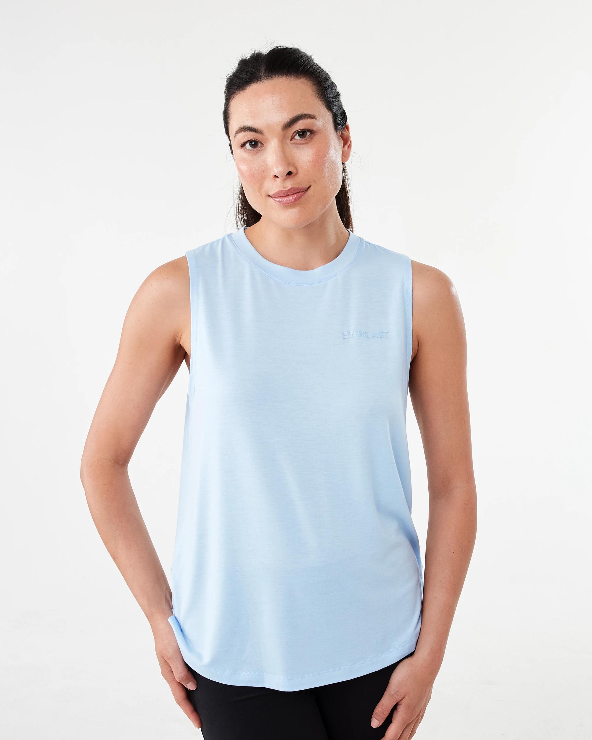 1 Everlast Womens Luxe Muscle Tank Blue Chalk, 1 of 7