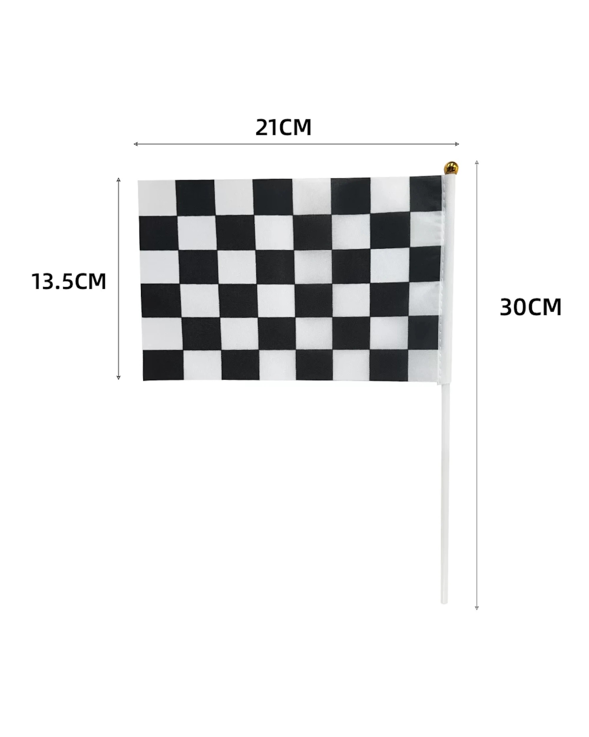3 Partyrama Black and White Checkered Flags Pack of 6, 3 of 5