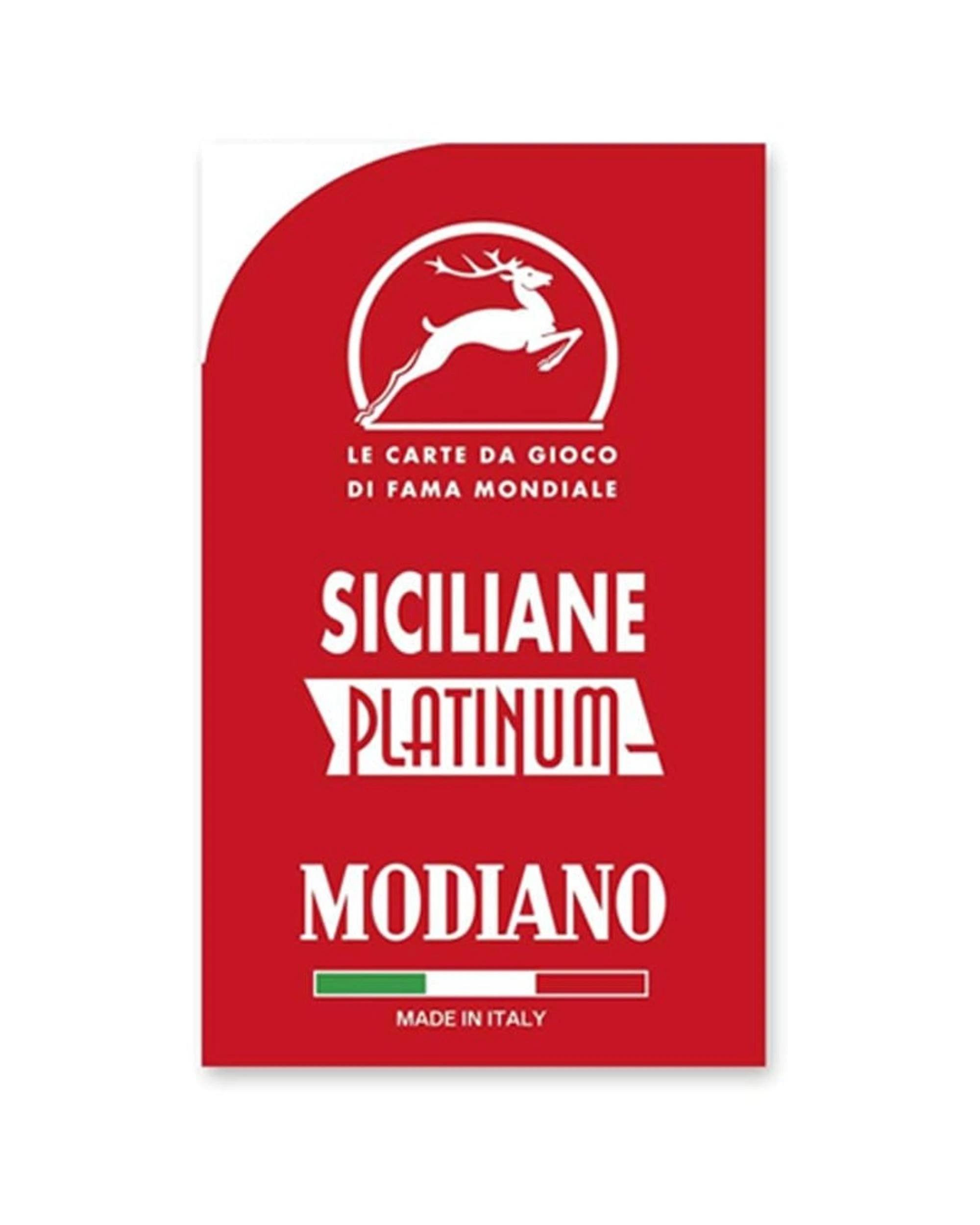 1 Modiano Siciliane Platinum 100% Plastic Red Italian Playing Cards - Red, 1 of 4
