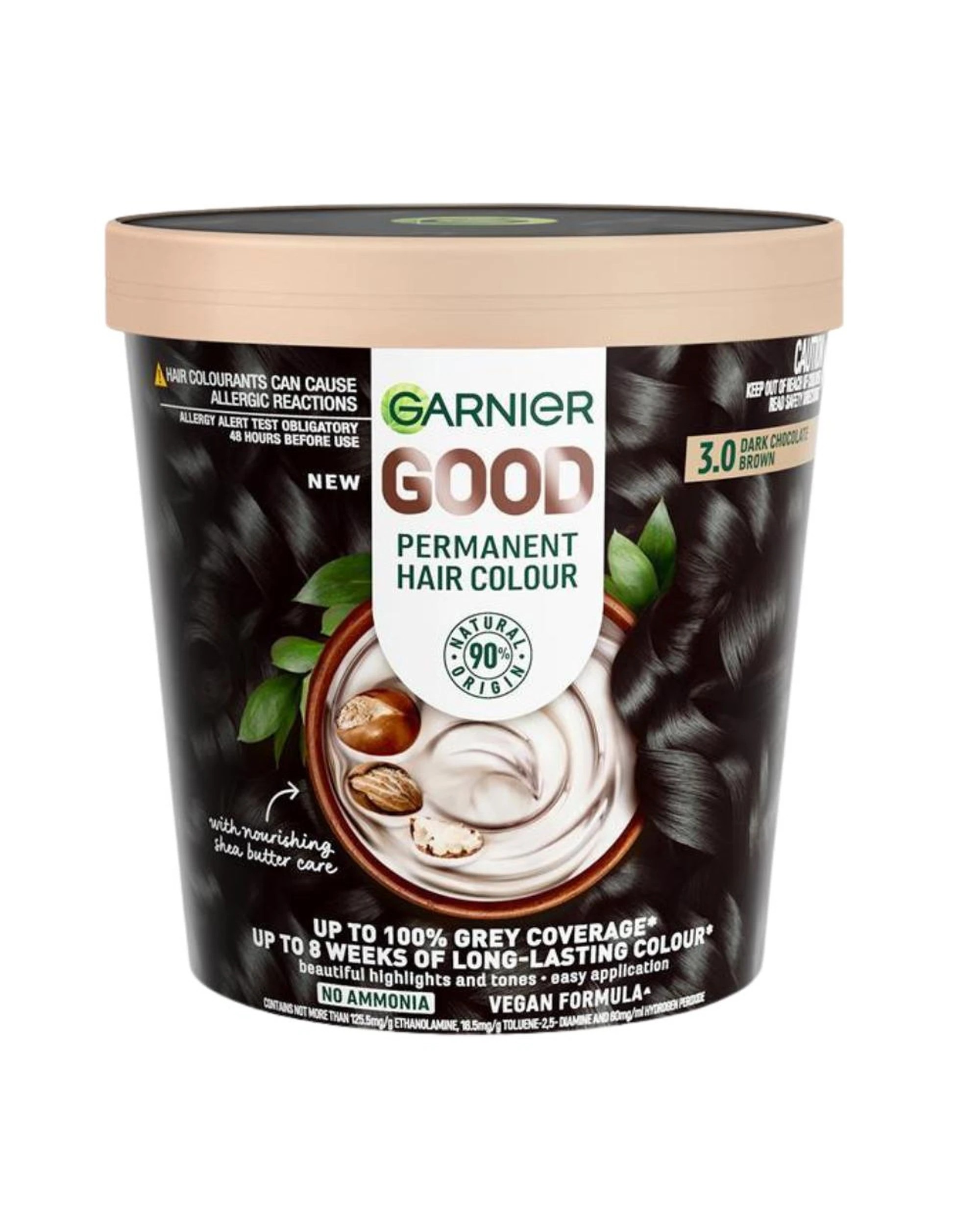2 3 x Garnier Permanent Hair Colour - 3.0 Dark Chocolate Brown - Brown, 2 of 10