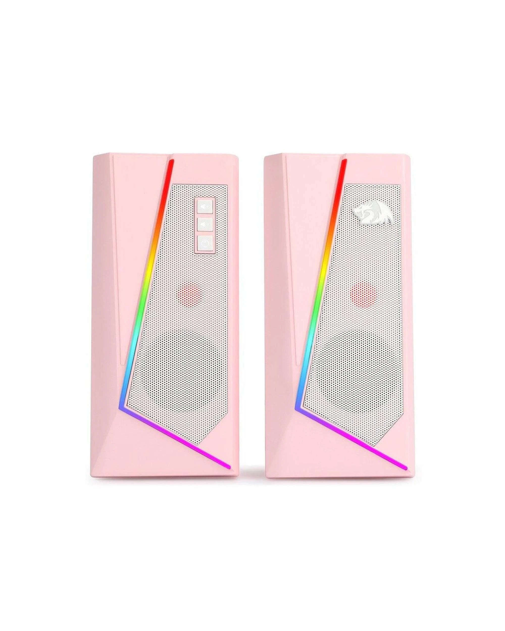 2 Redragon GS520P Anvil Vertical RGB Touch Control Desktop Speaker - Pink, 2 of 8