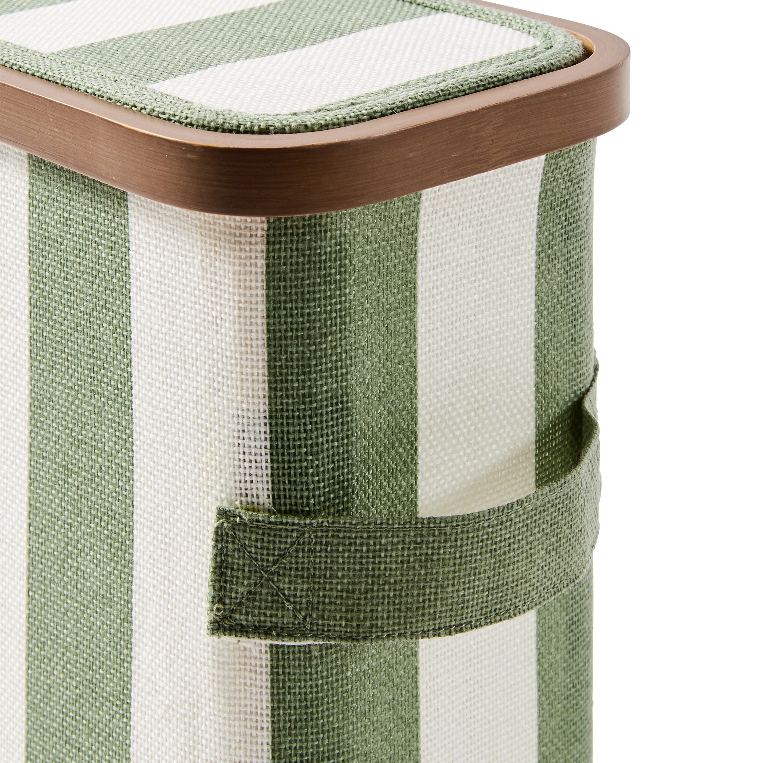 7 Linen Look Stripe Toilet Roll Holder, 7 of 9