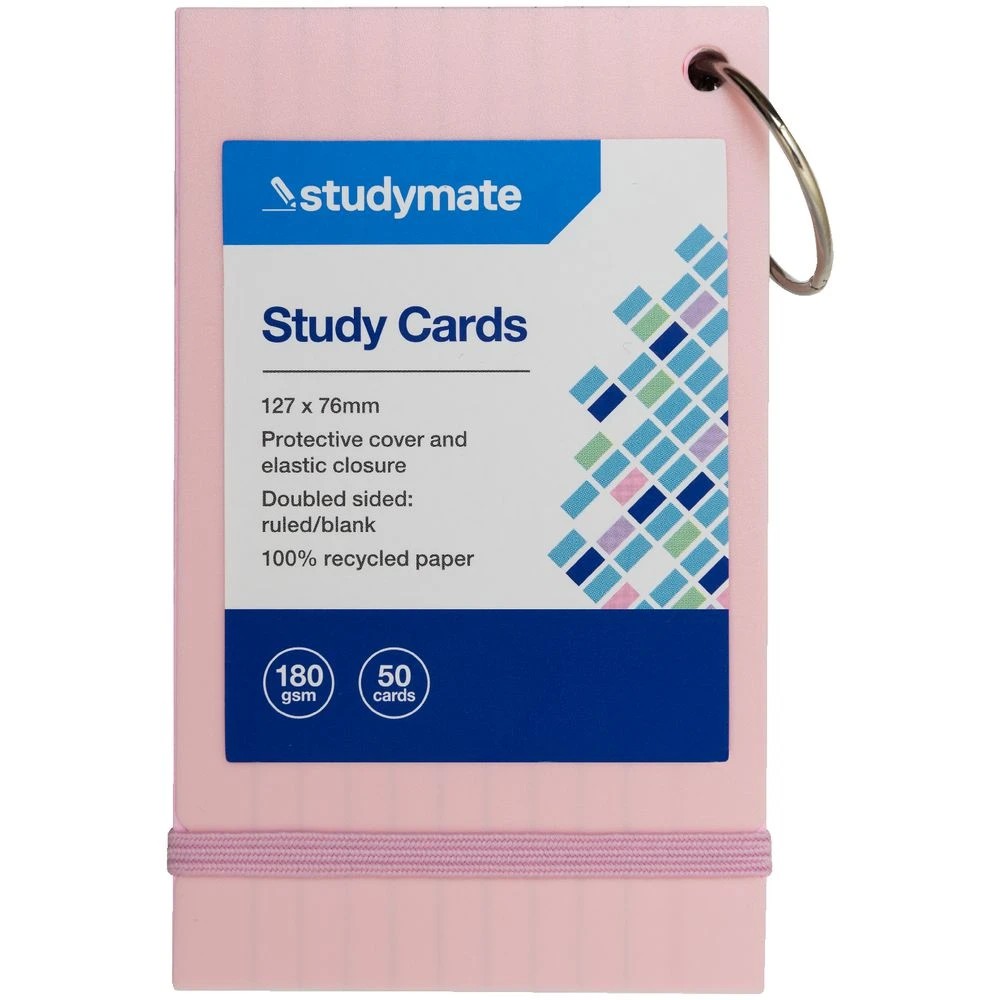 2 Studymate Study Cards Pastel Pink 50 Sheets, 2 of 9