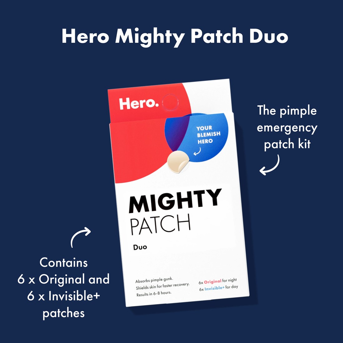 7 Hero 12 Pack Mighty Patch Duo Pimple Patches - Hydrocolloid, 7 of 10