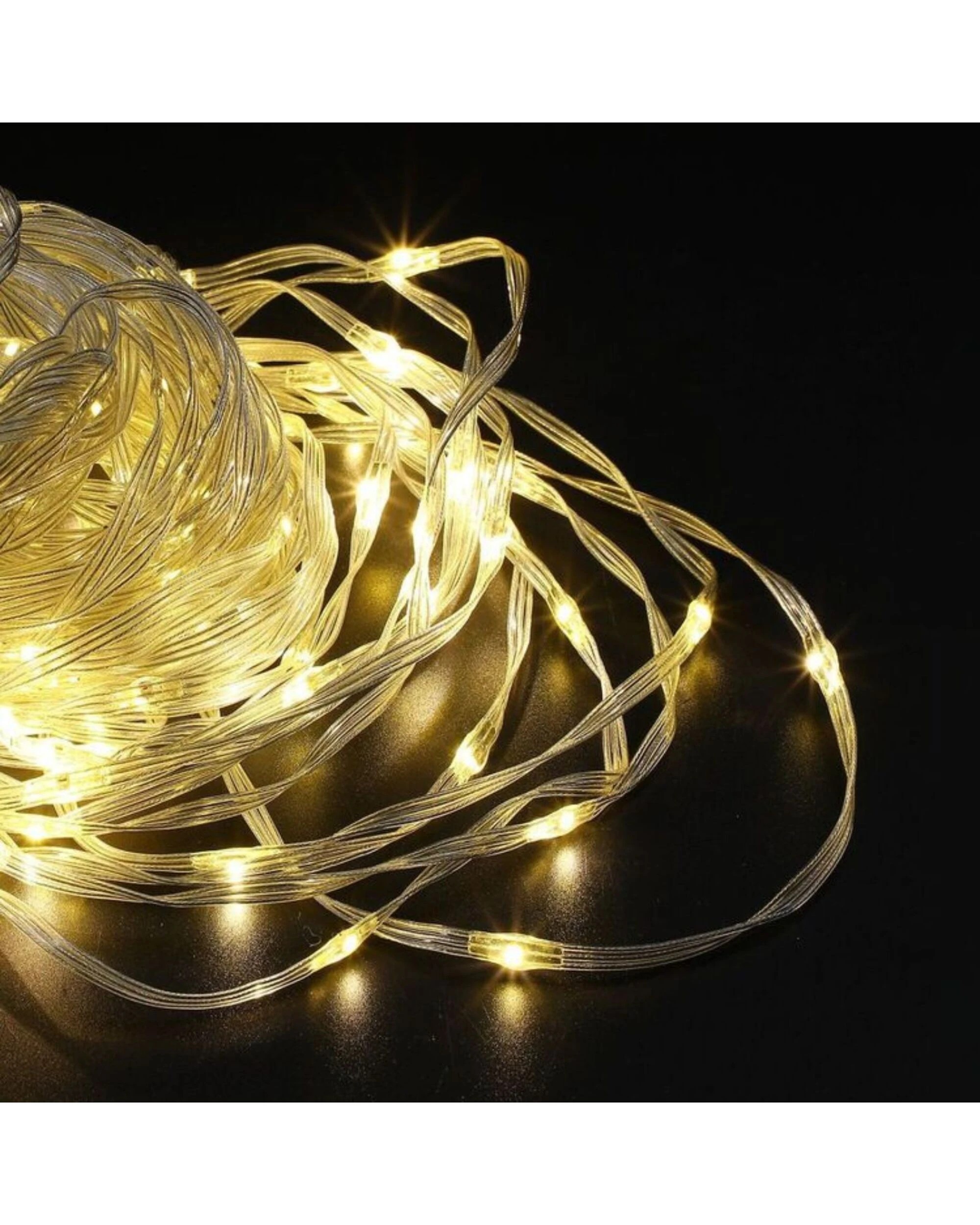 1 Lexi Lighting 200 Warm LED Waterfall Twister Lights 19.9m - White, 1 of 7