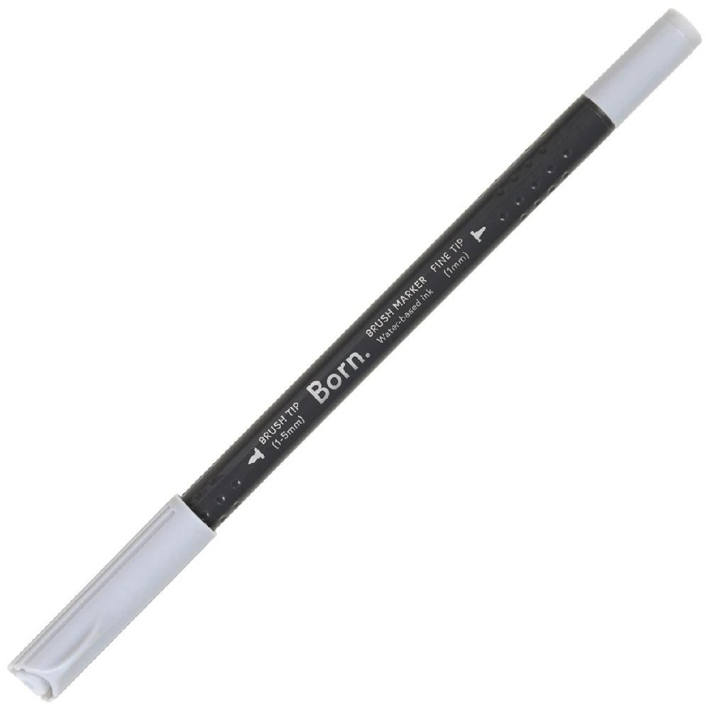 1 Born Professional Brush Dual-Tip Marker Cool Grey BG050, 1 of 4