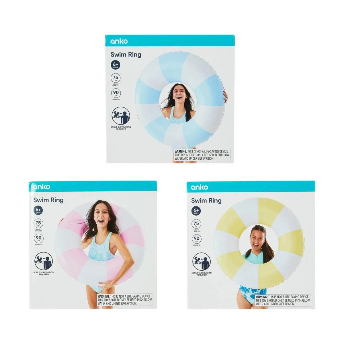 10 Inflatable Swim Ring - Assorted, 10 of 10