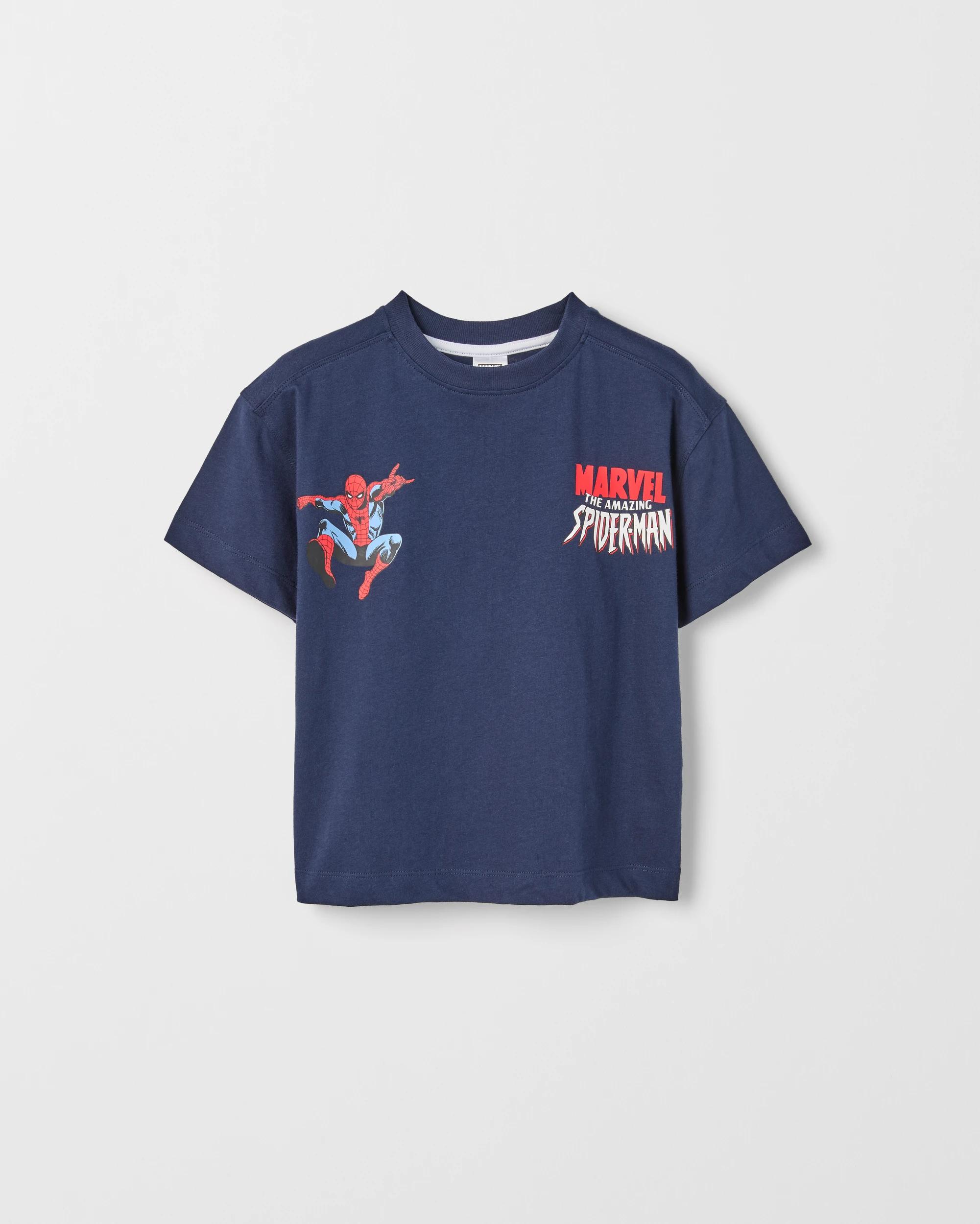 1 Marvel Spider-Man Australian Cotton Oversized T-Shirt NAVY BLUE, 1 of 3