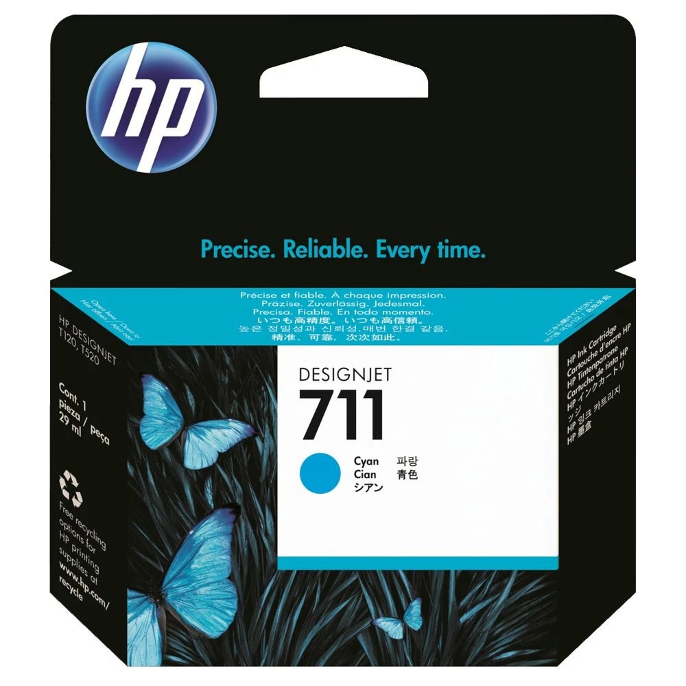 1 HP 711 Ink Cartridge Cyan 29mL, 1 of 1