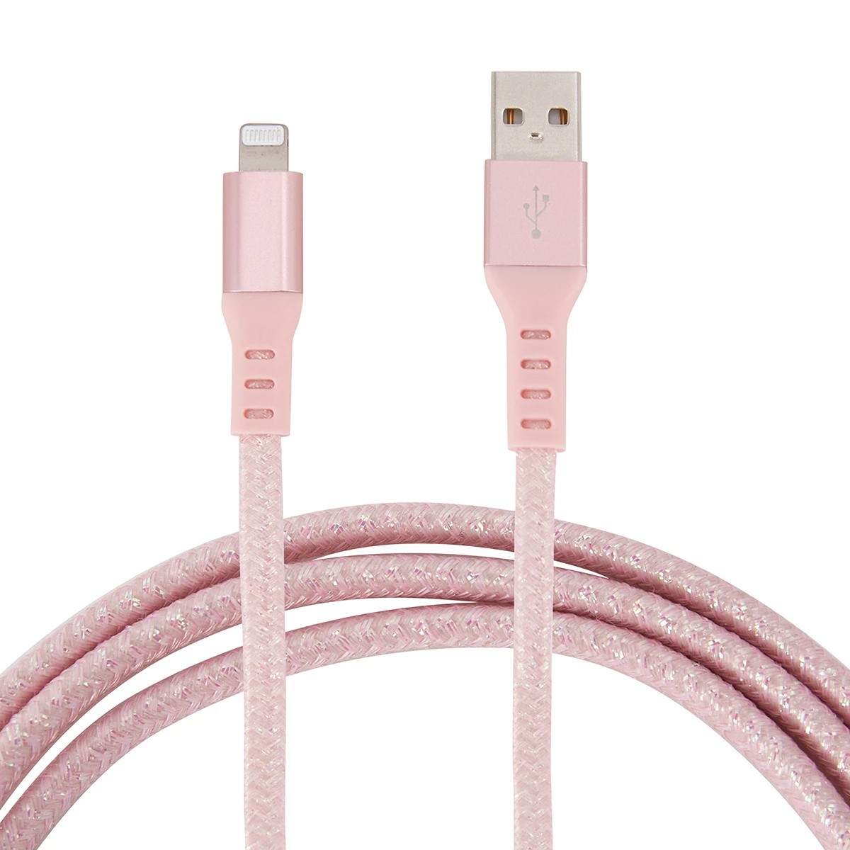 1 USB Lightning Metal Cable 1m - Pink, 1 of 4