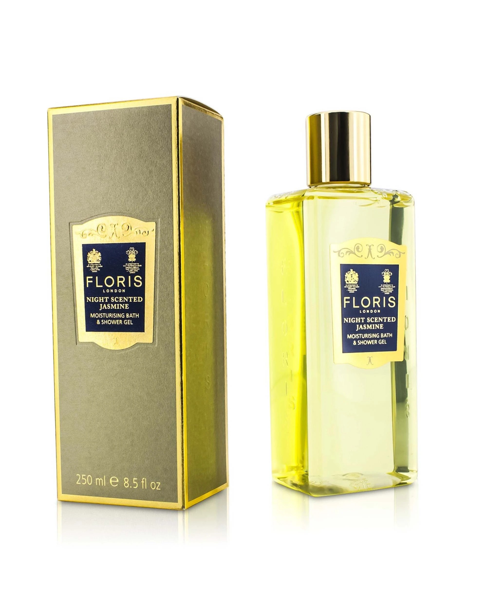 1 Floris Night Scented Jasmine Moisturising Bath & Shower Gel 250ml/8.5oz, 1 of 1