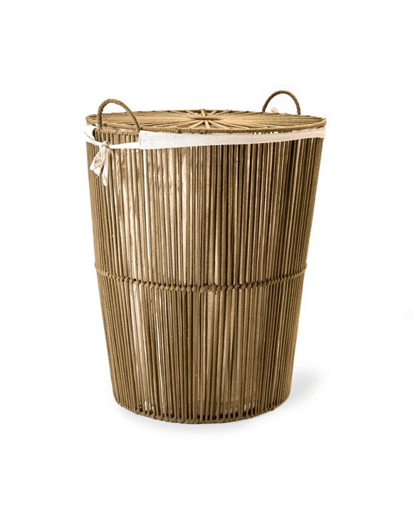 Rope Laundry Hamper with Liner - Green