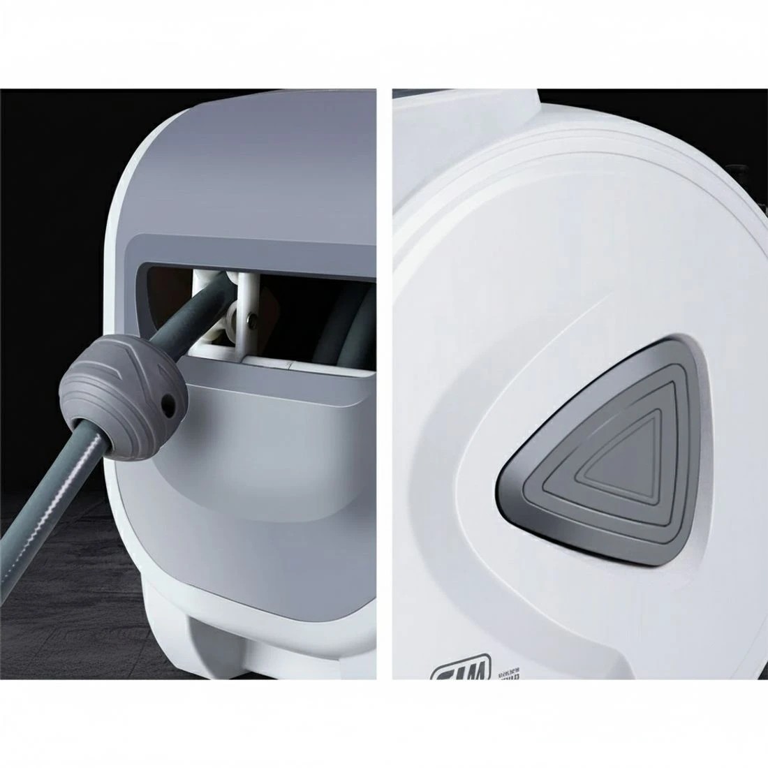 4 Giantz Air Hose Reel 20m Retractable Compressor Auto Rewind Wall Mounted Garage - White, 4 of 5