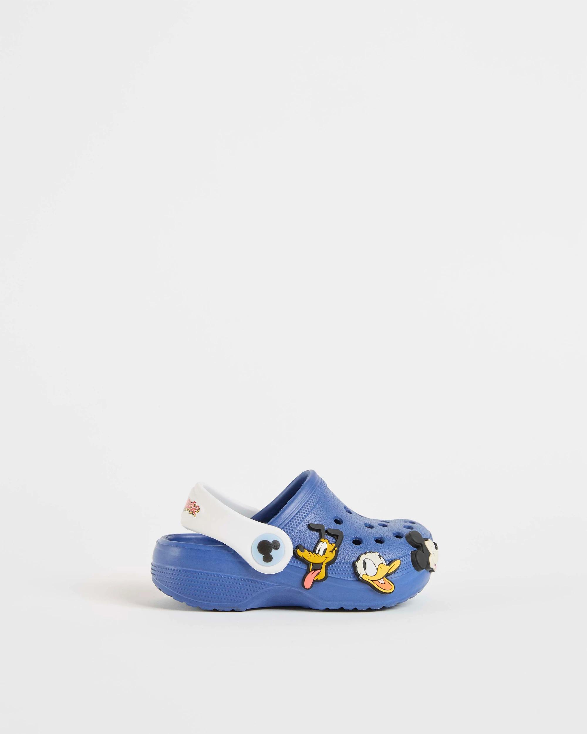 1 Disney Mickey Mouse Baby First Walker Clogs NAVY, 1 of 3