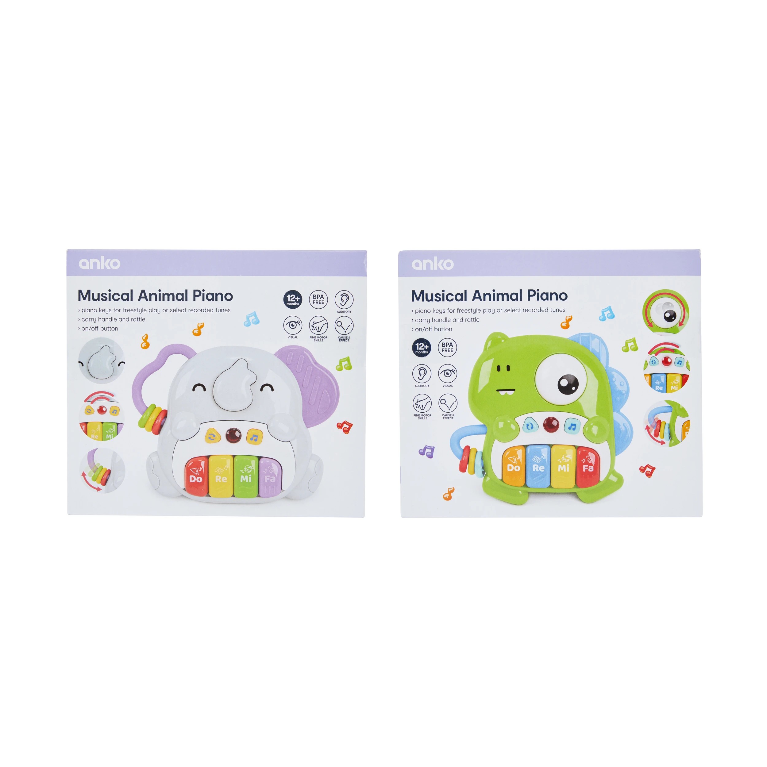 8 Musical Animal Piano - Assorted, 8 of 8