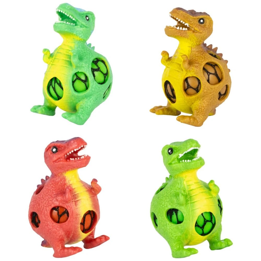 4 Keycraft Squeezy Mesh Dinosaurs Squishy Assorted, 4 of 8
