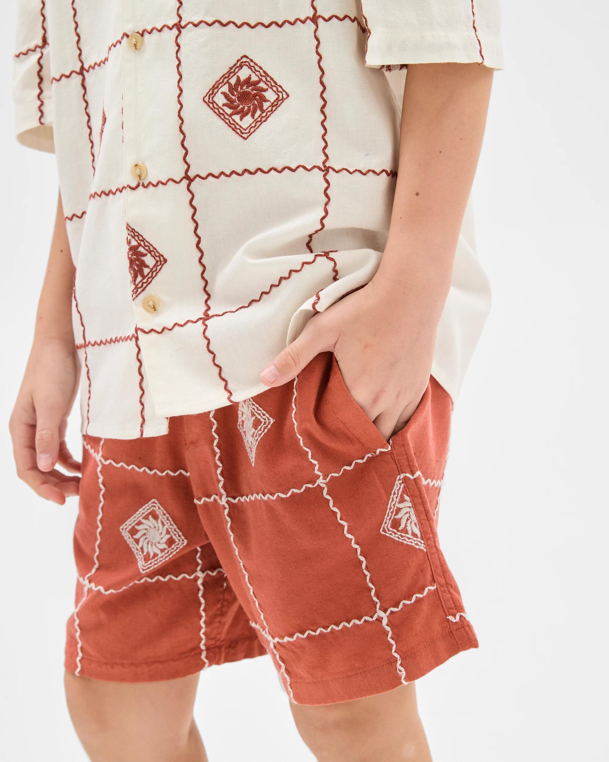 1 Target Woven Shorts WARM RUST, 1 of 5