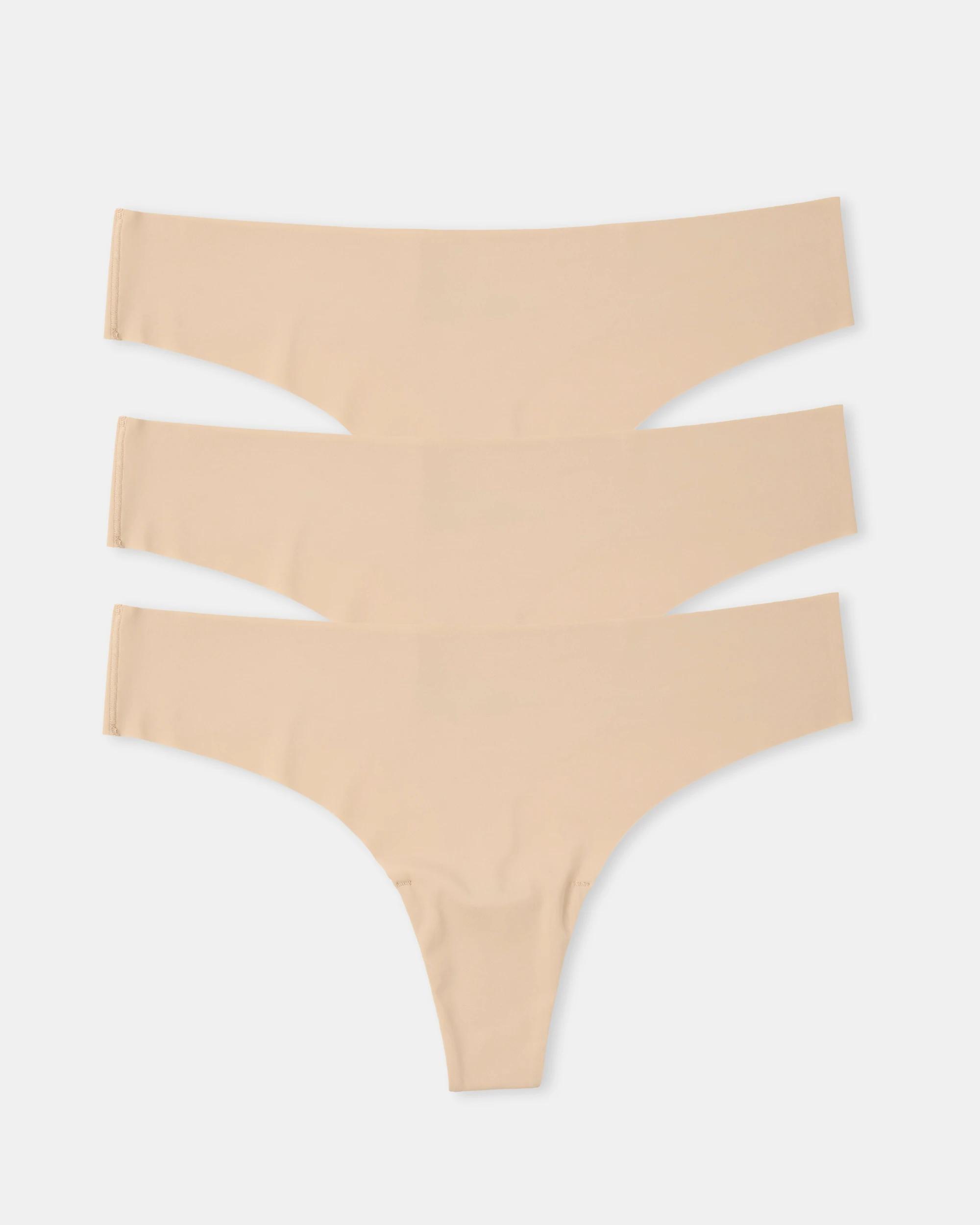3 3 Pack Invisible G-String Briefs Fawn Beige, 3 of 5