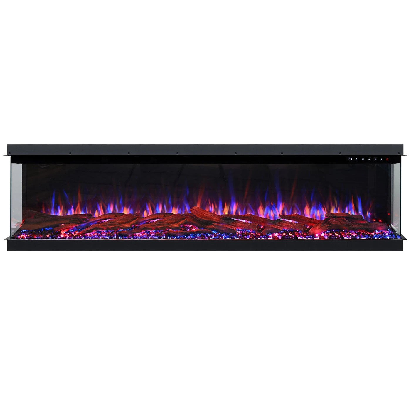 2 Moda Living Cascade 3-Sided 78 inch Extra Deep Electric Fireplace - Black, 2 of 7