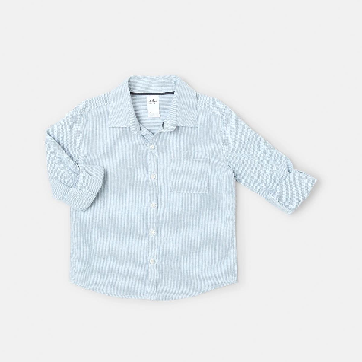 8 Long Sleeve Linen Shirt Stripe, 8 of 9