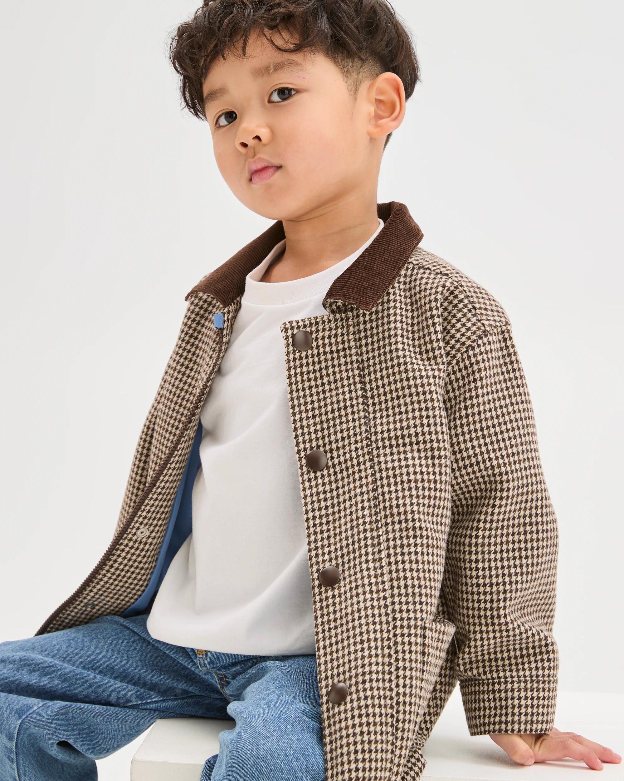 4 Target Kids Houndstooth Barn Jacket BEIGE, 4 of 8