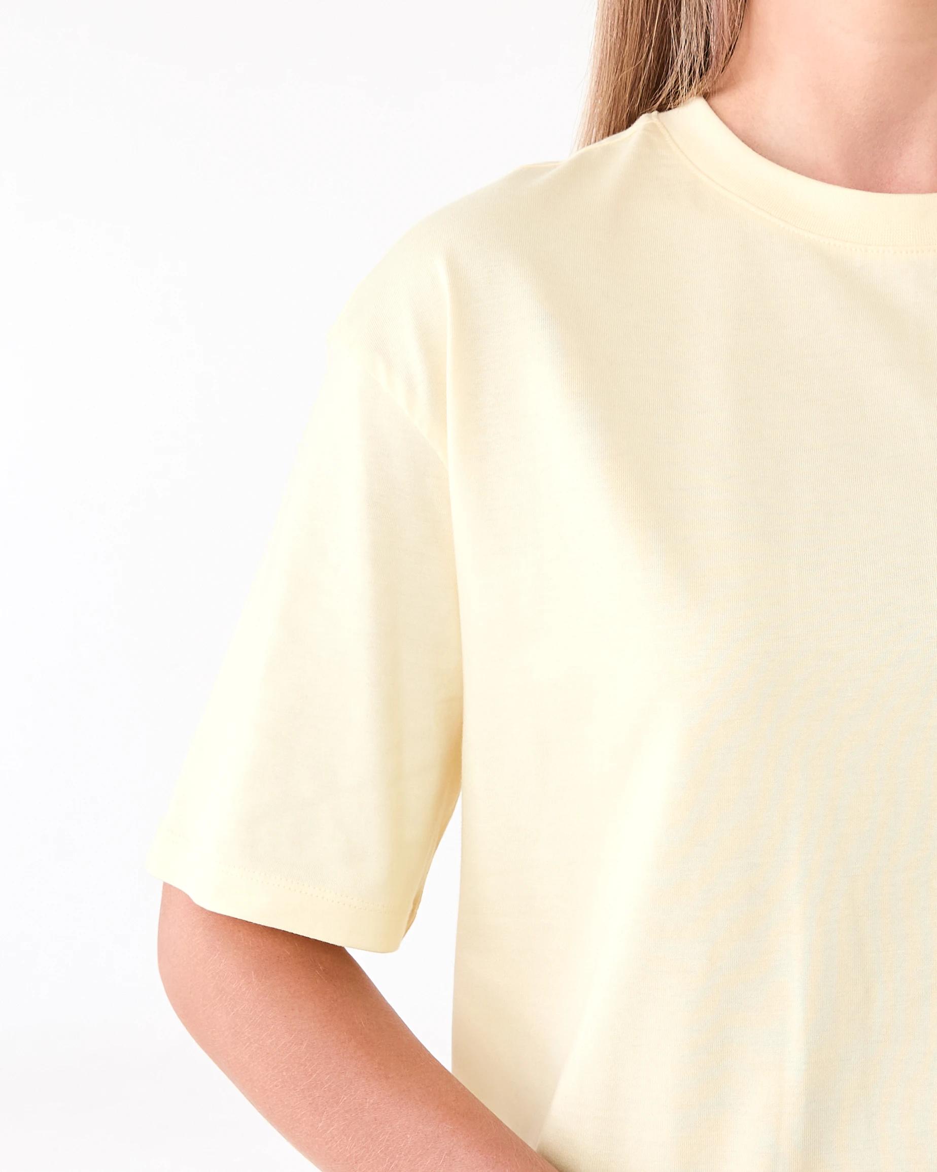 6 Short Sleeve Oversized Boyfriend T-shirt Fln Yellow, 6 of 6