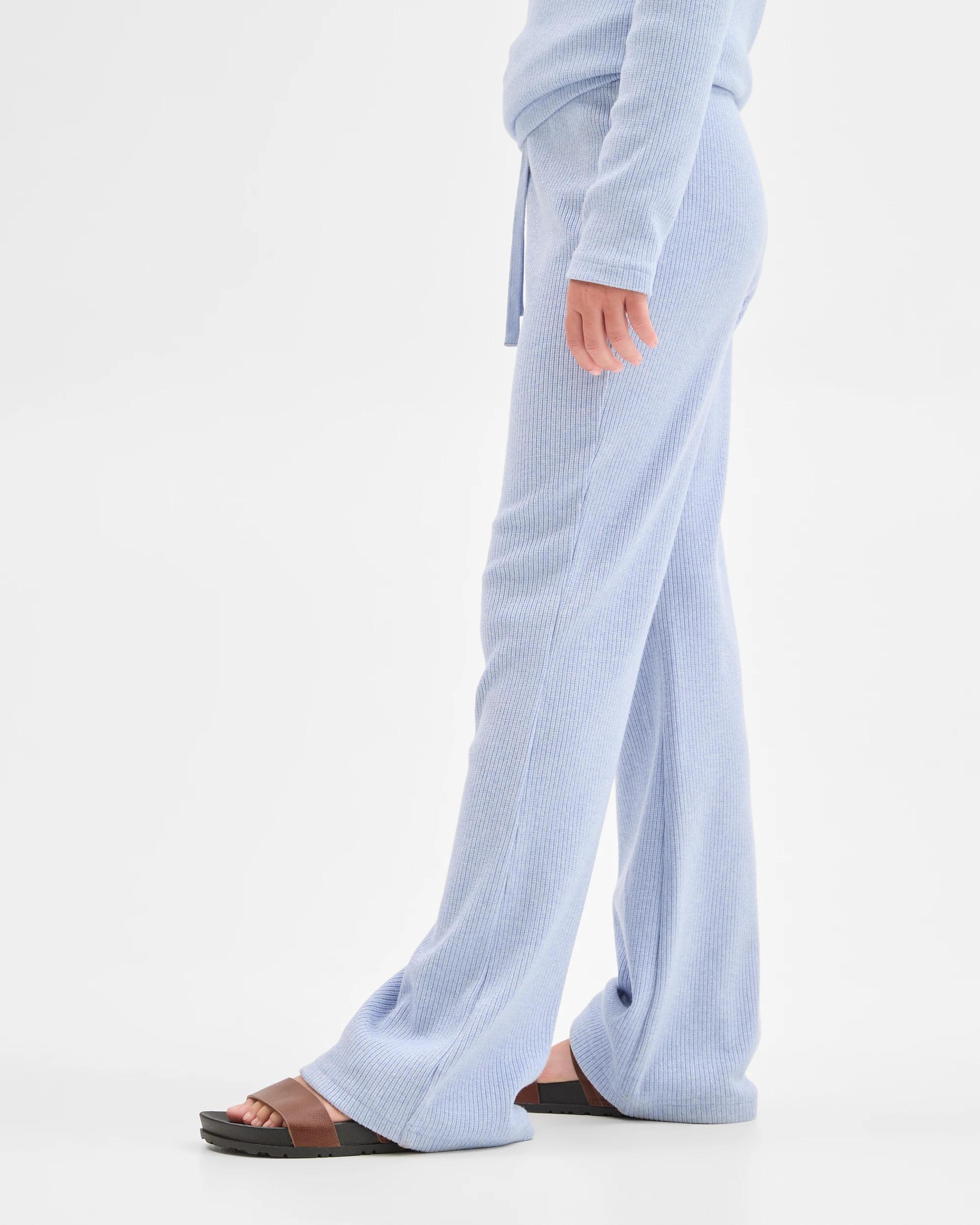 3 Target Kids Lurex Rib Knit Flare Pants BLUE, 3 of 7