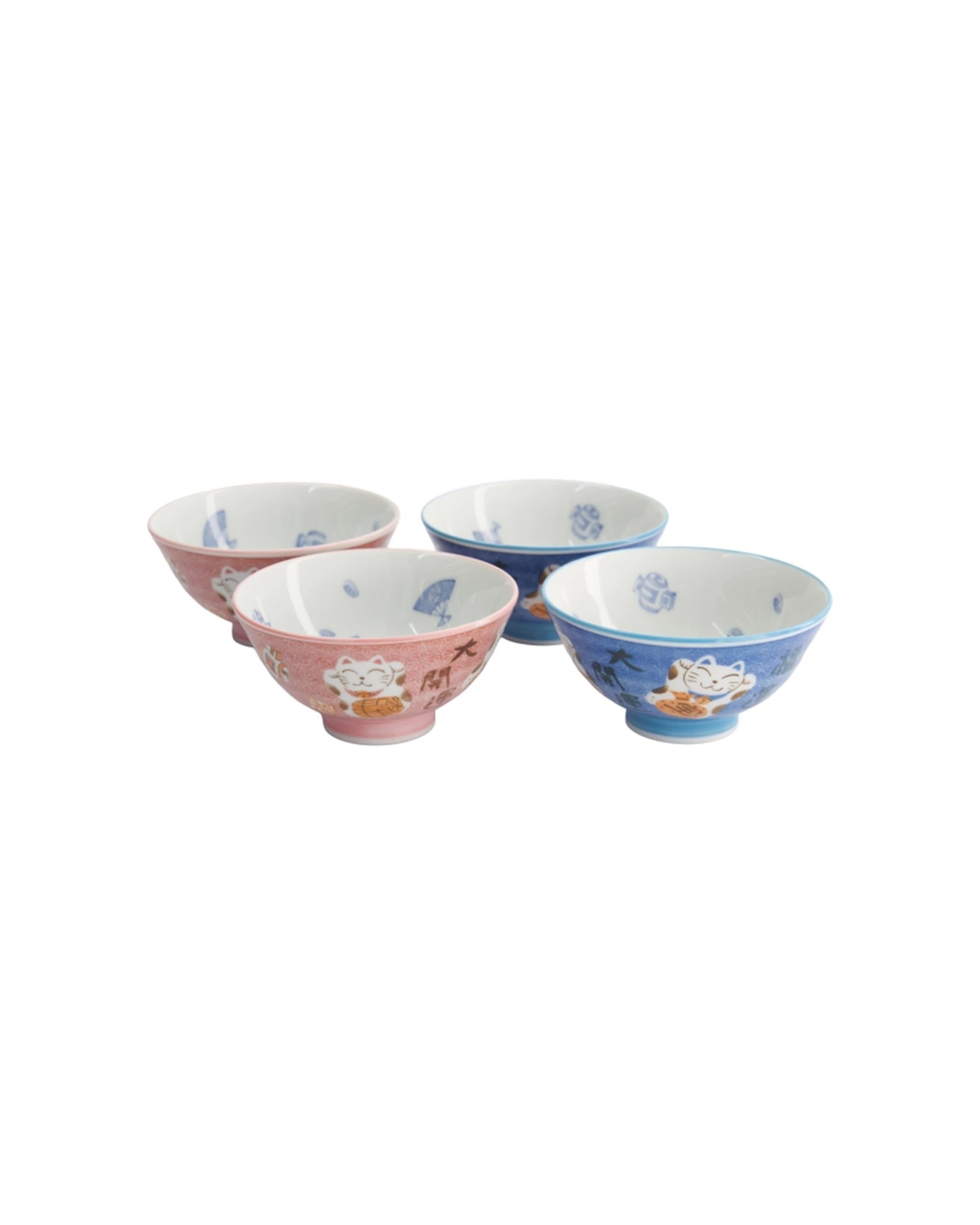 2 Tokyo Design 4pc Kawaii Neko Cat Bowls 11x6cm Tableware - Multi, 2 of 6