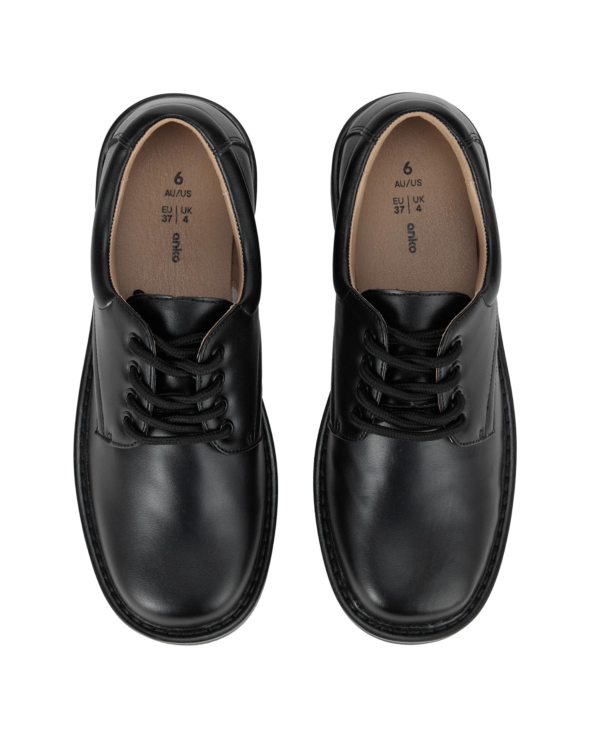 2 Classic Lace Up School Shoes Black, 2 of 3