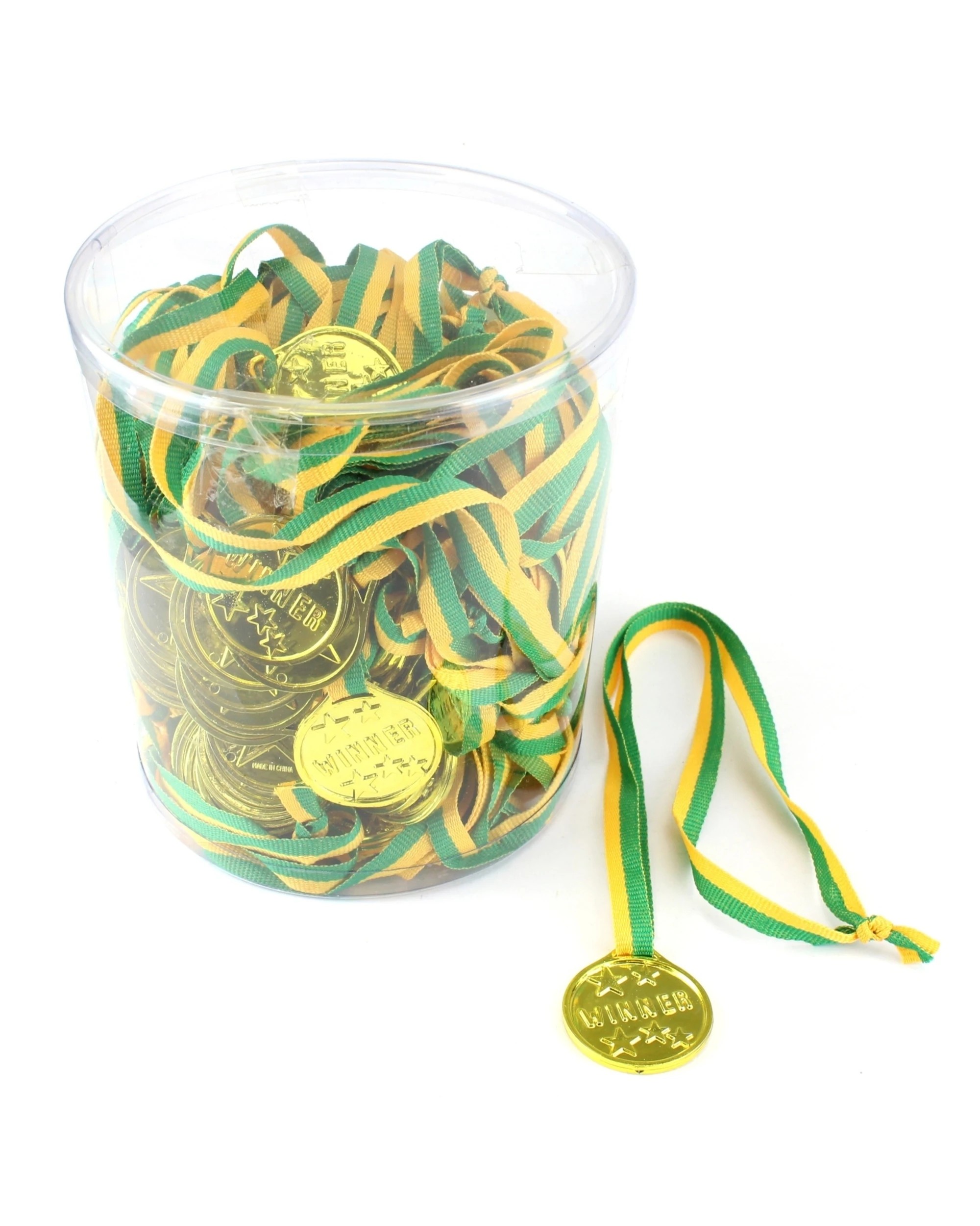 1 Unique Plastic Gold Winner Medals Bulk Pack of 100, 1 of 1