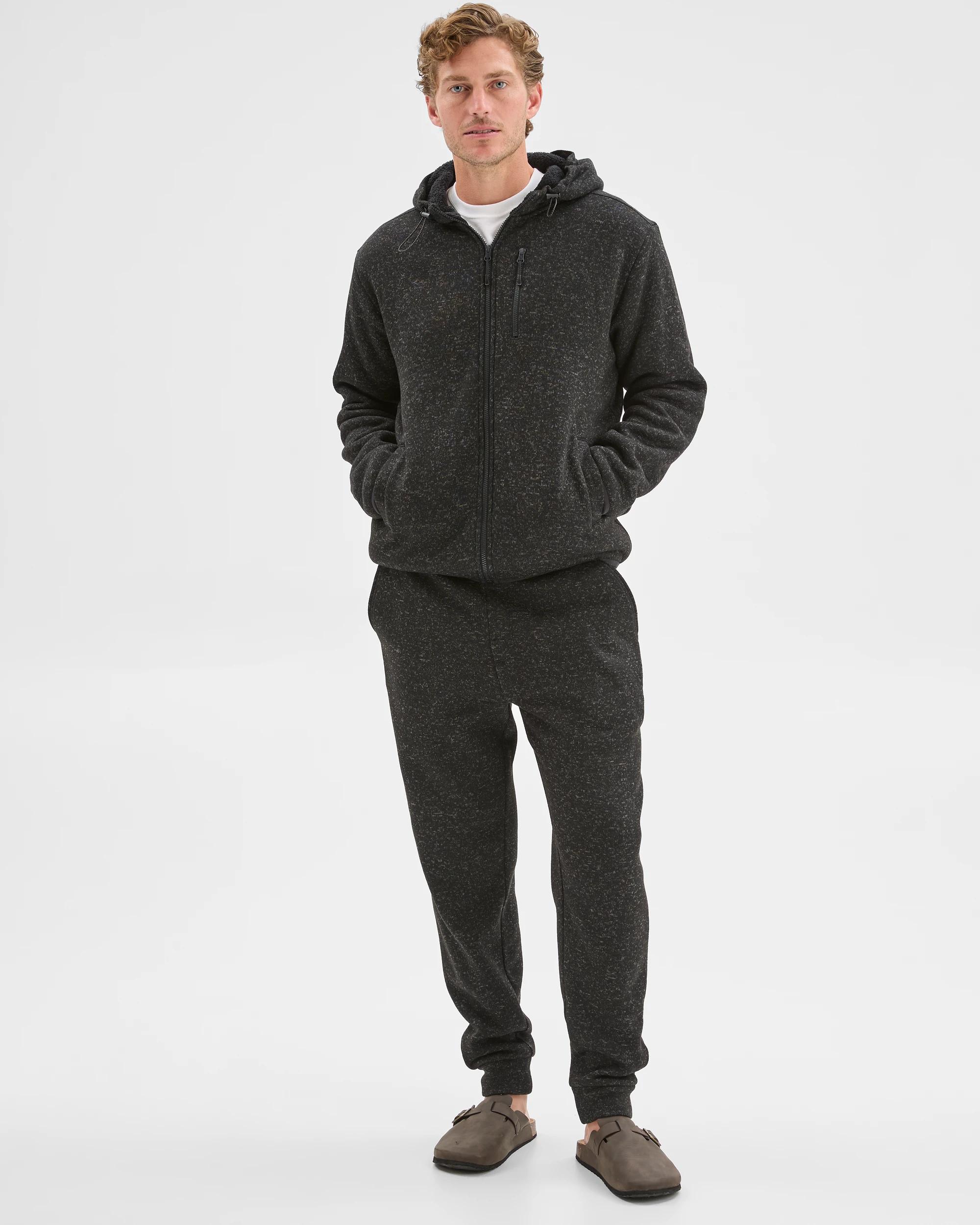 1 Target Man Cuffed Full Length Trackpants BLACK MARLE, 1 of 6