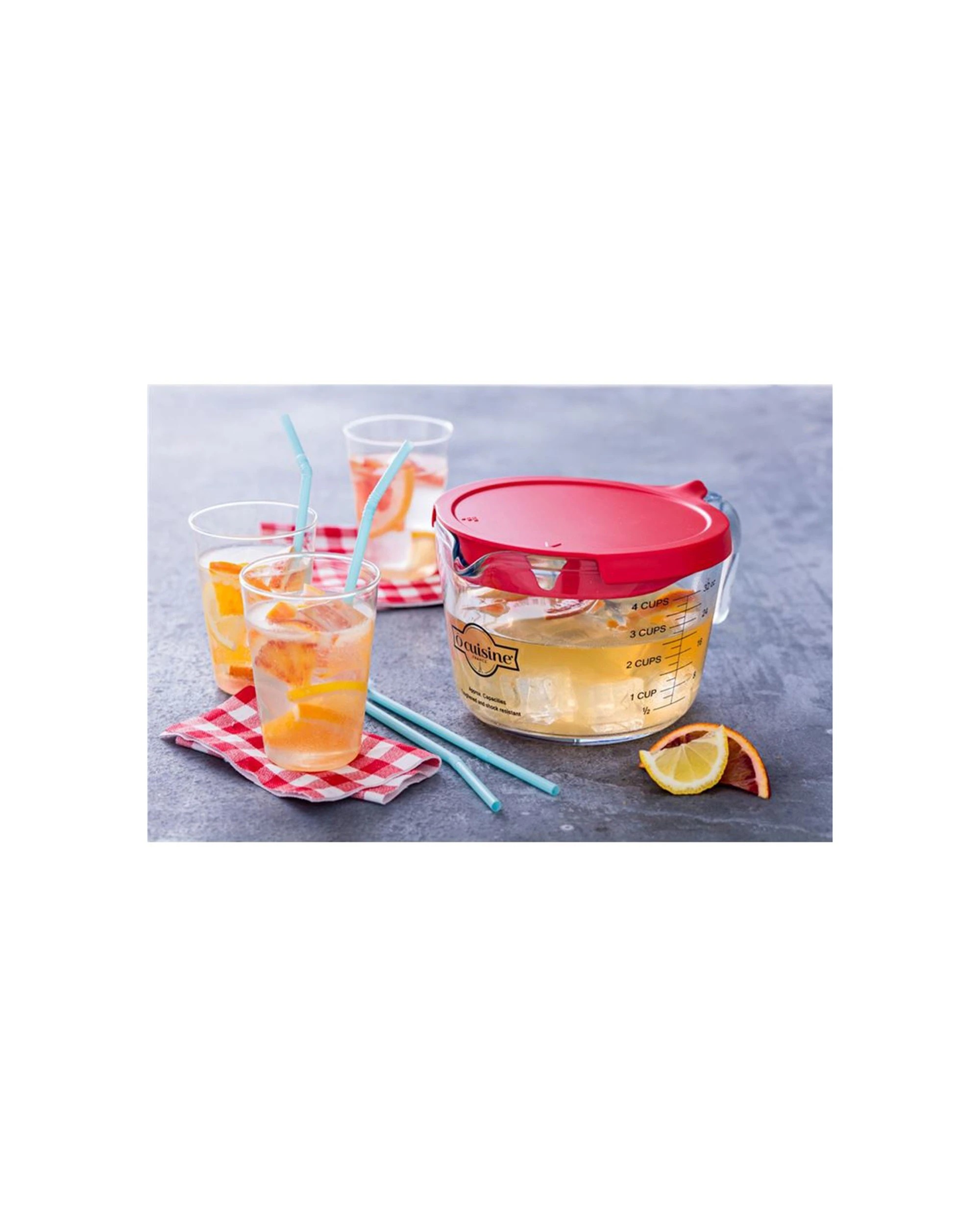 9 O'Cuisine Borosilicate 1L Measuring Jug with Lid Made in France - Plain, 9 of 9