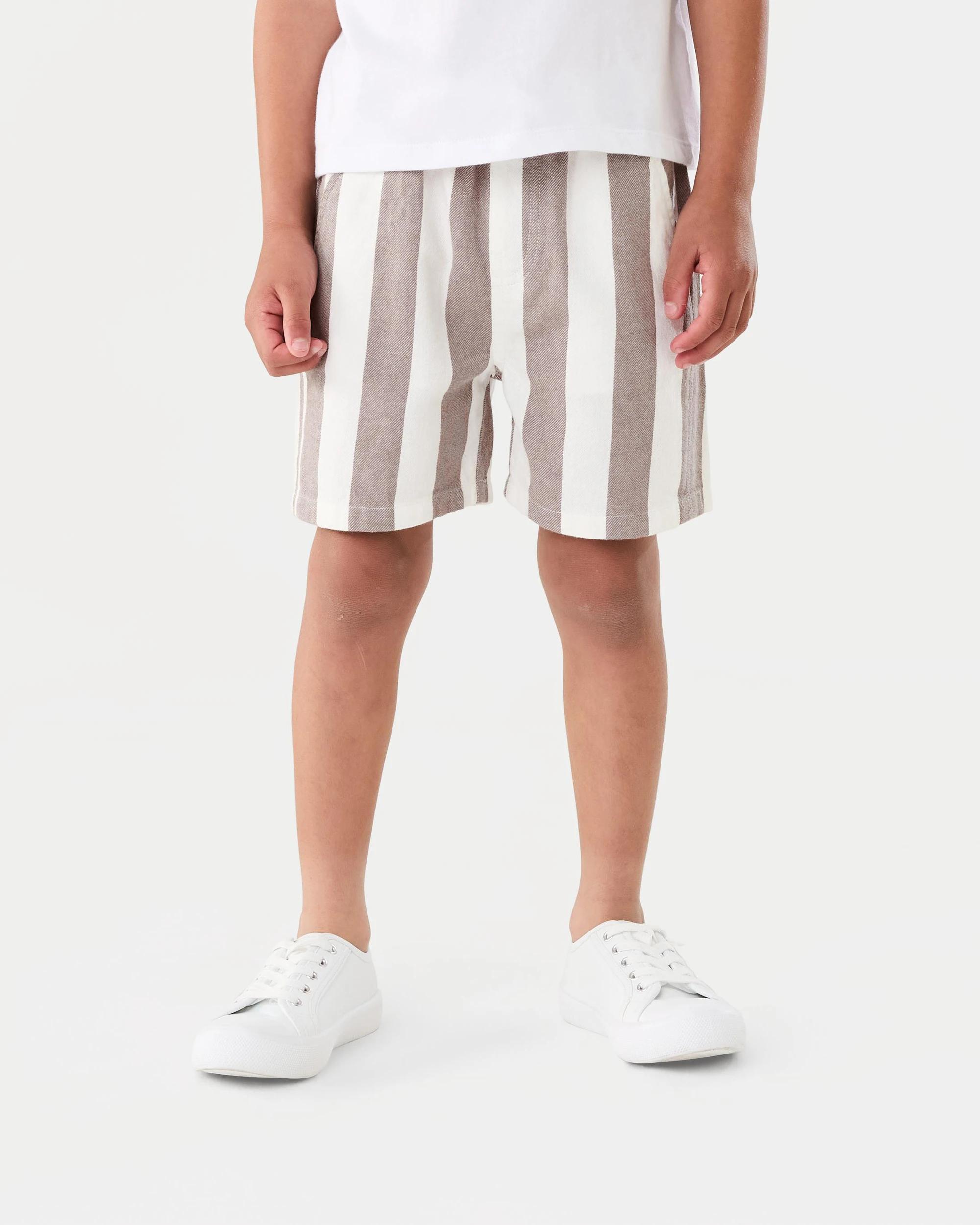1 Oxford Volley Shorts Brn Stripe, 1 of 5