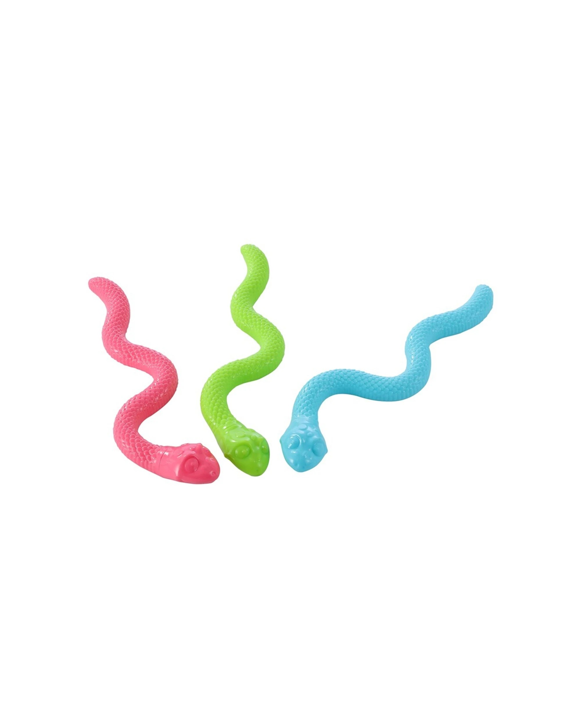 3 Paws And Claws 2PK Flexi Snake Vinyl Pet Toy Strong Flexible Structure 41cm - Multi, 3 of 5