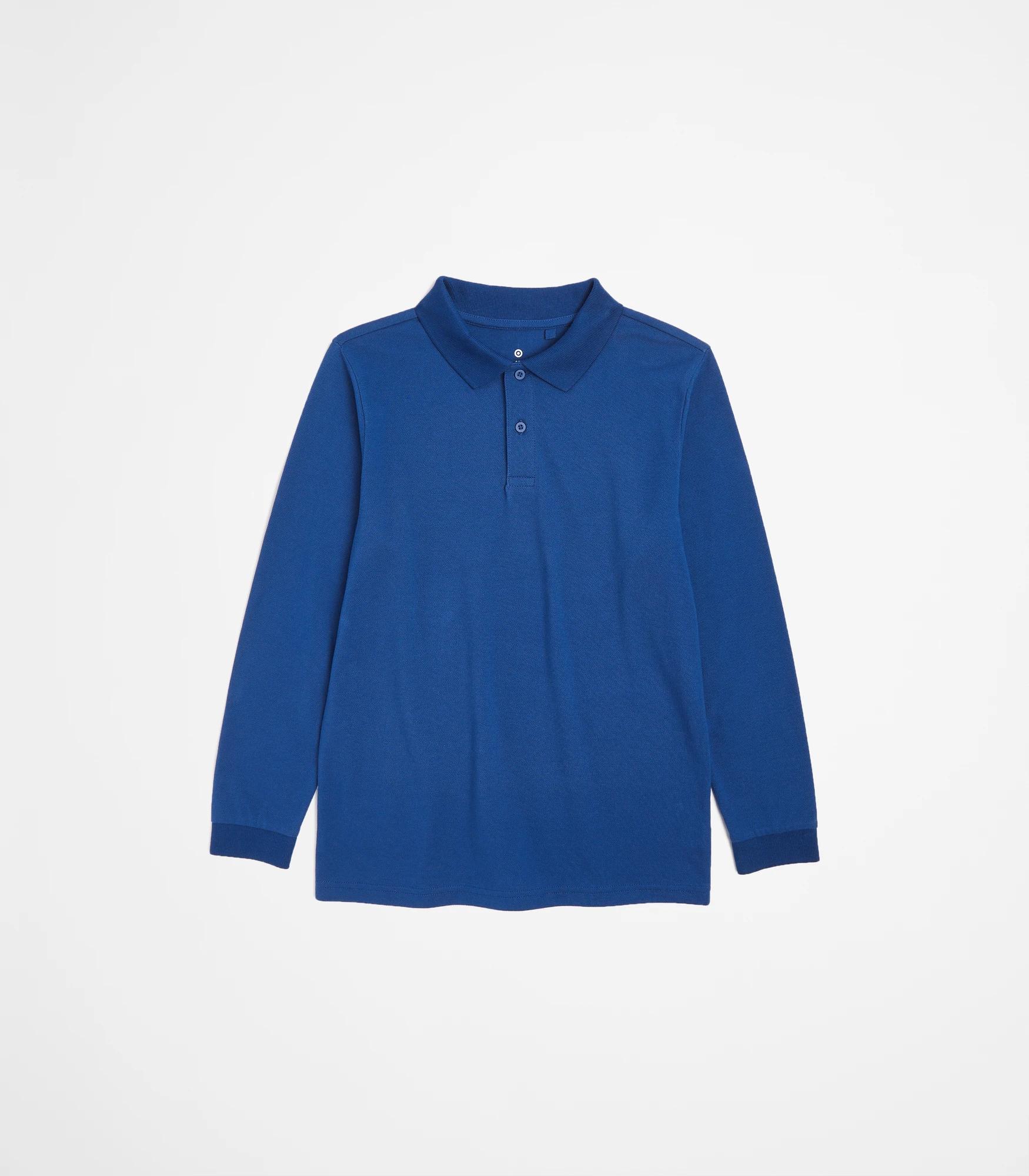 1 Target School Polo Long Sleeve Top ROYAL BLUE, 1 of 3