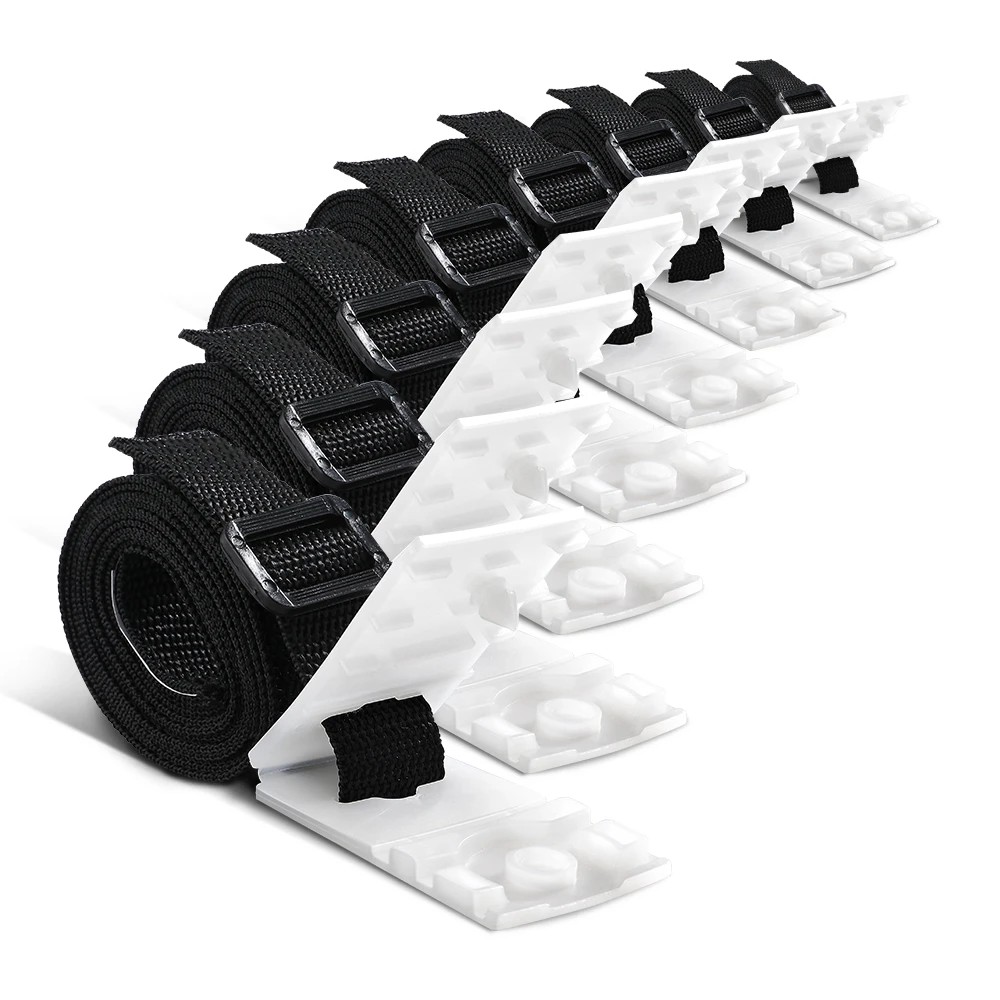1 Aqua Buddy Pool Cover Roller Attachment Swimming Pool Reel Straps Kit 8PCS - Black, 1 of 6