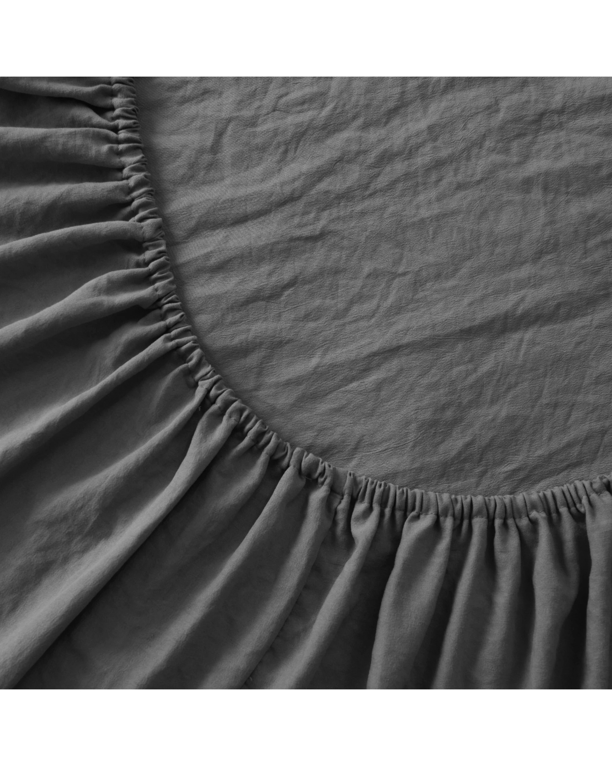 7 Dreamaker Superfine Washed Microfibre Combo Fitted Sheet Set - King Single Bed - Charcoal, 7 of 8
