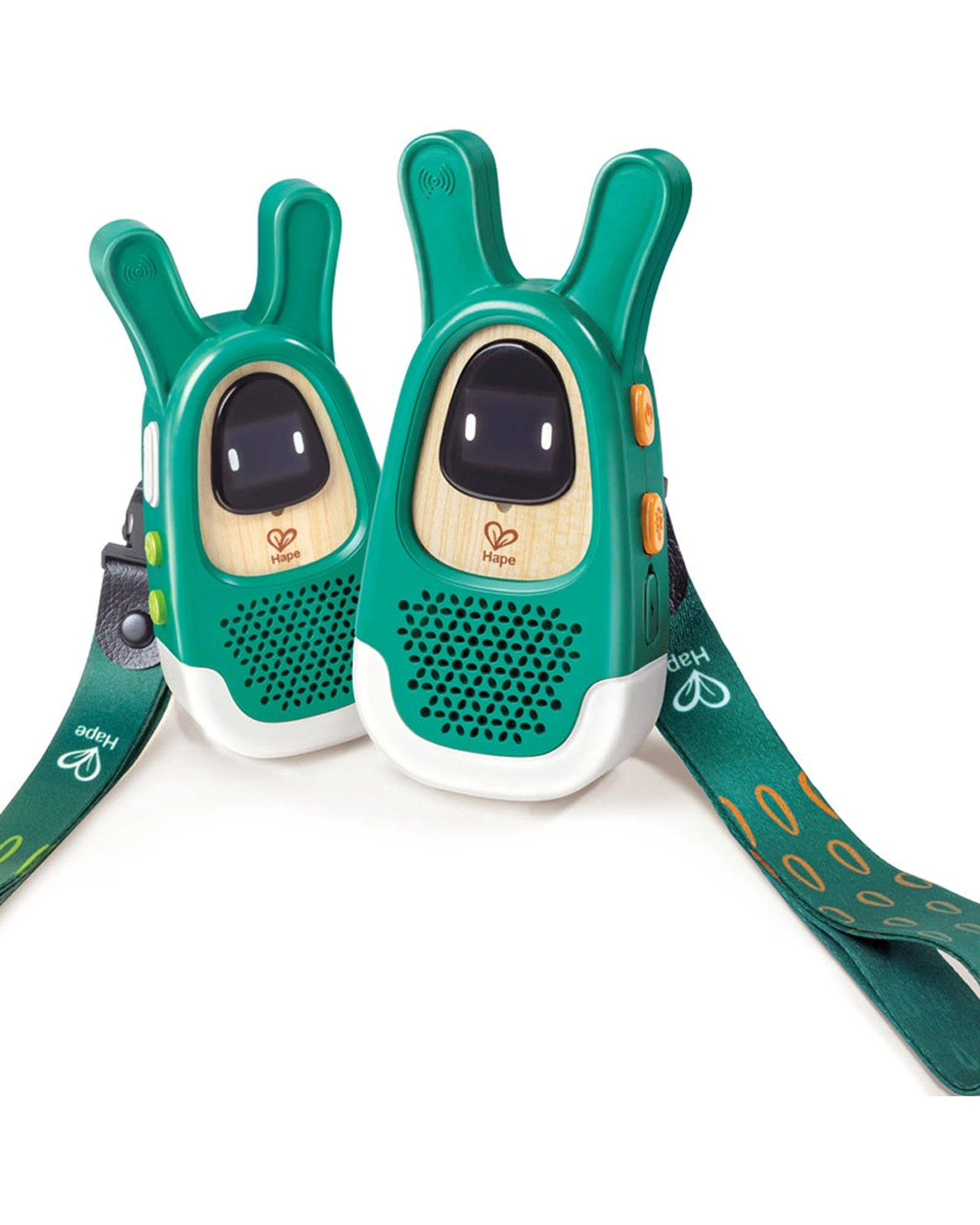 1 Hape Nature Walkie-Talkies Wooden Toy Adjustable Volume Kids - Green, 1 of 3